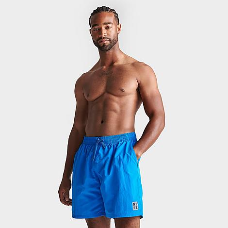 Nike Men's Solid Icon 5" Swim Shorts In Photo Blue