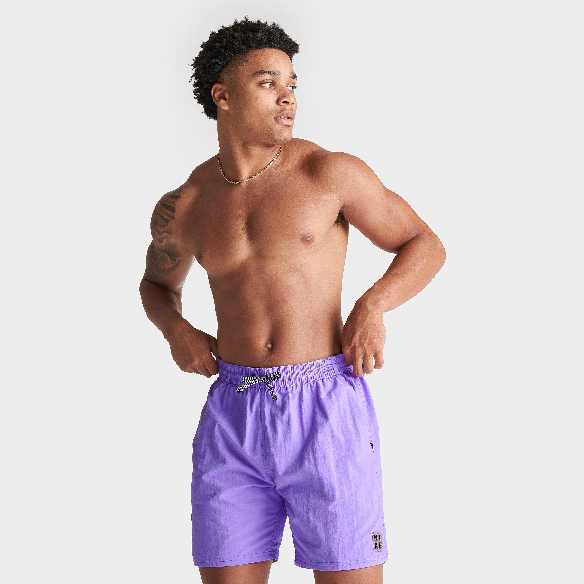 Nike Men's Solid Icon 5" Swim Shorts In Psychic Purple