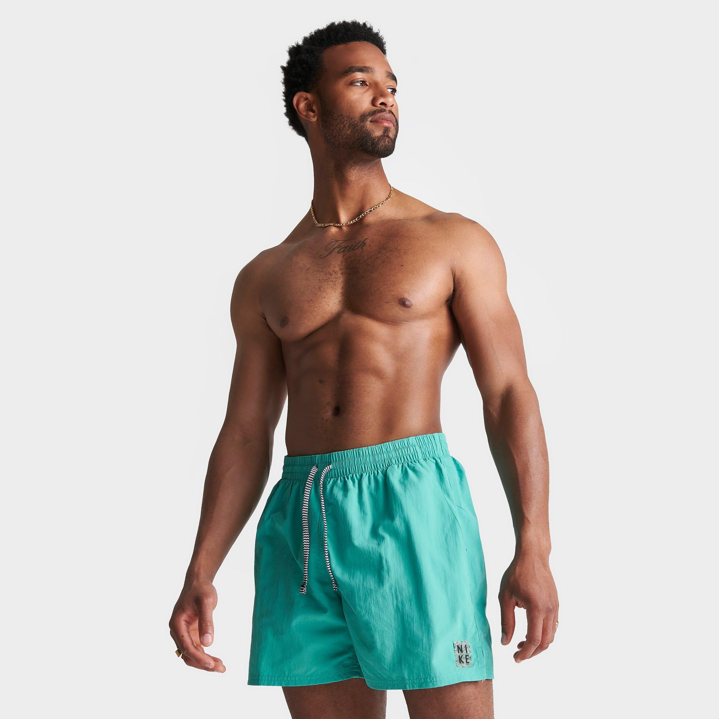 Nike Men's Solid Icon 5" Swim Shorts In Washed Teal