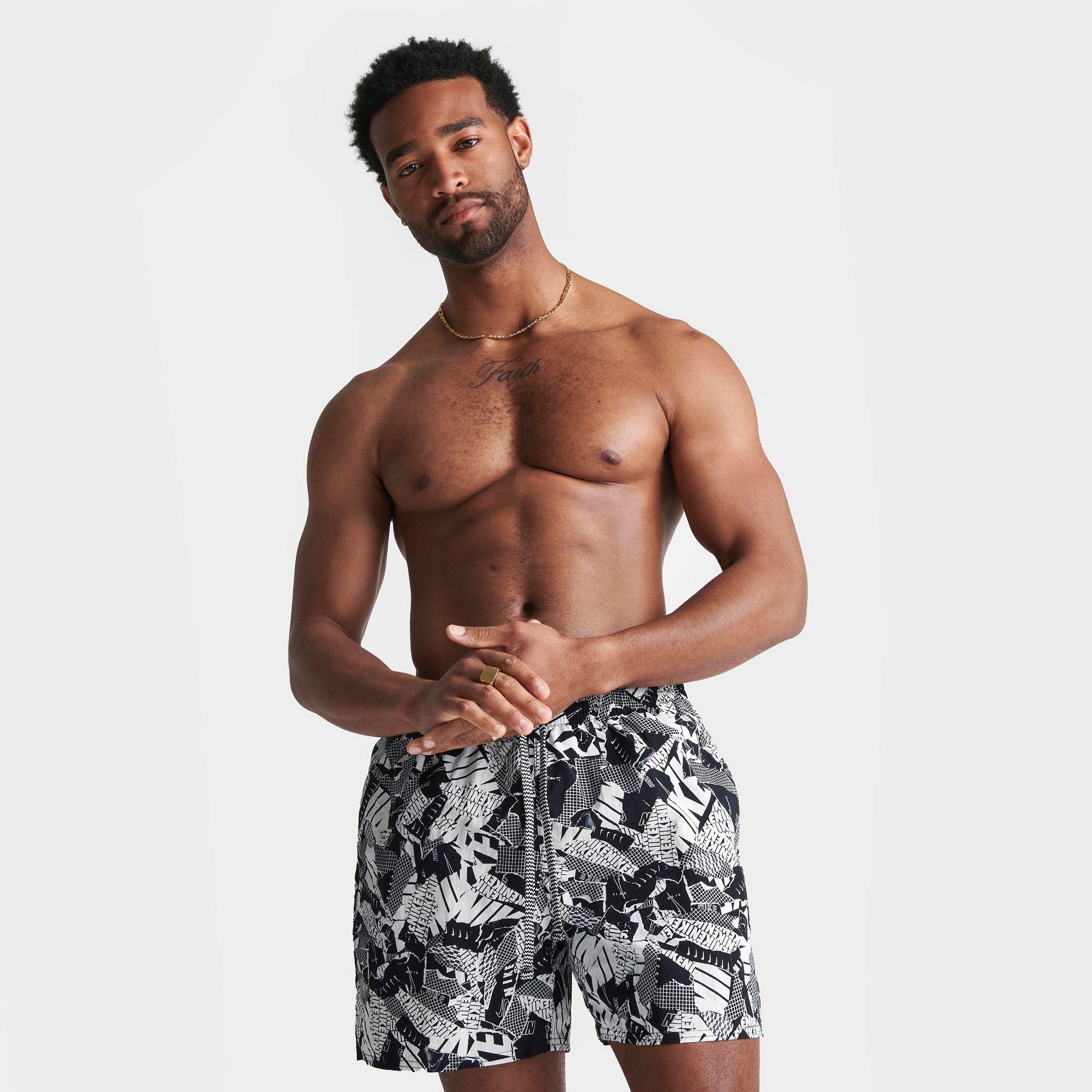 Nike Men's Swim Collage 5'' Volley Shorts Swim Shorts In Black