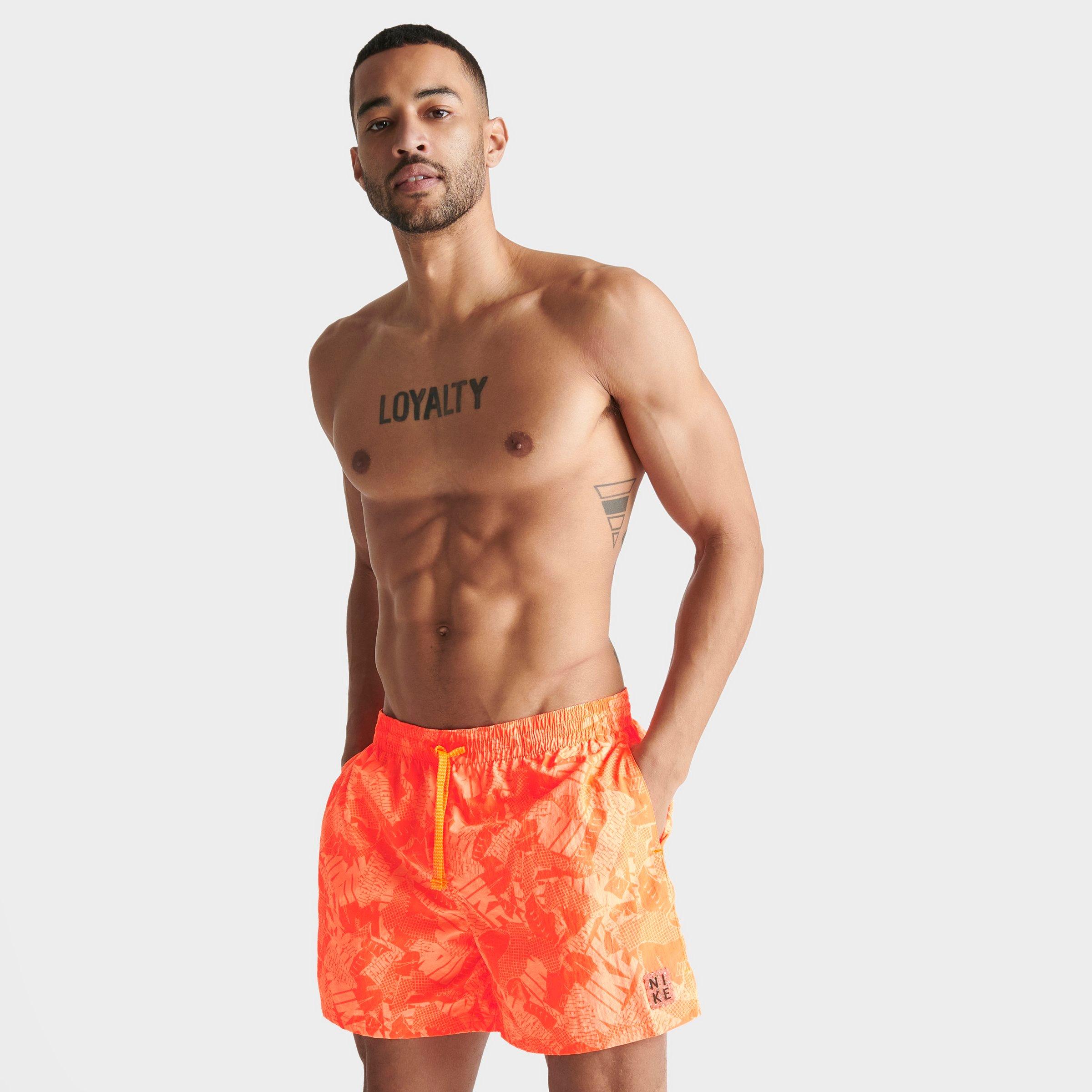 Nike Men's Swim Collage 5'' Volley Shorts Swim Shorts In Total Orange