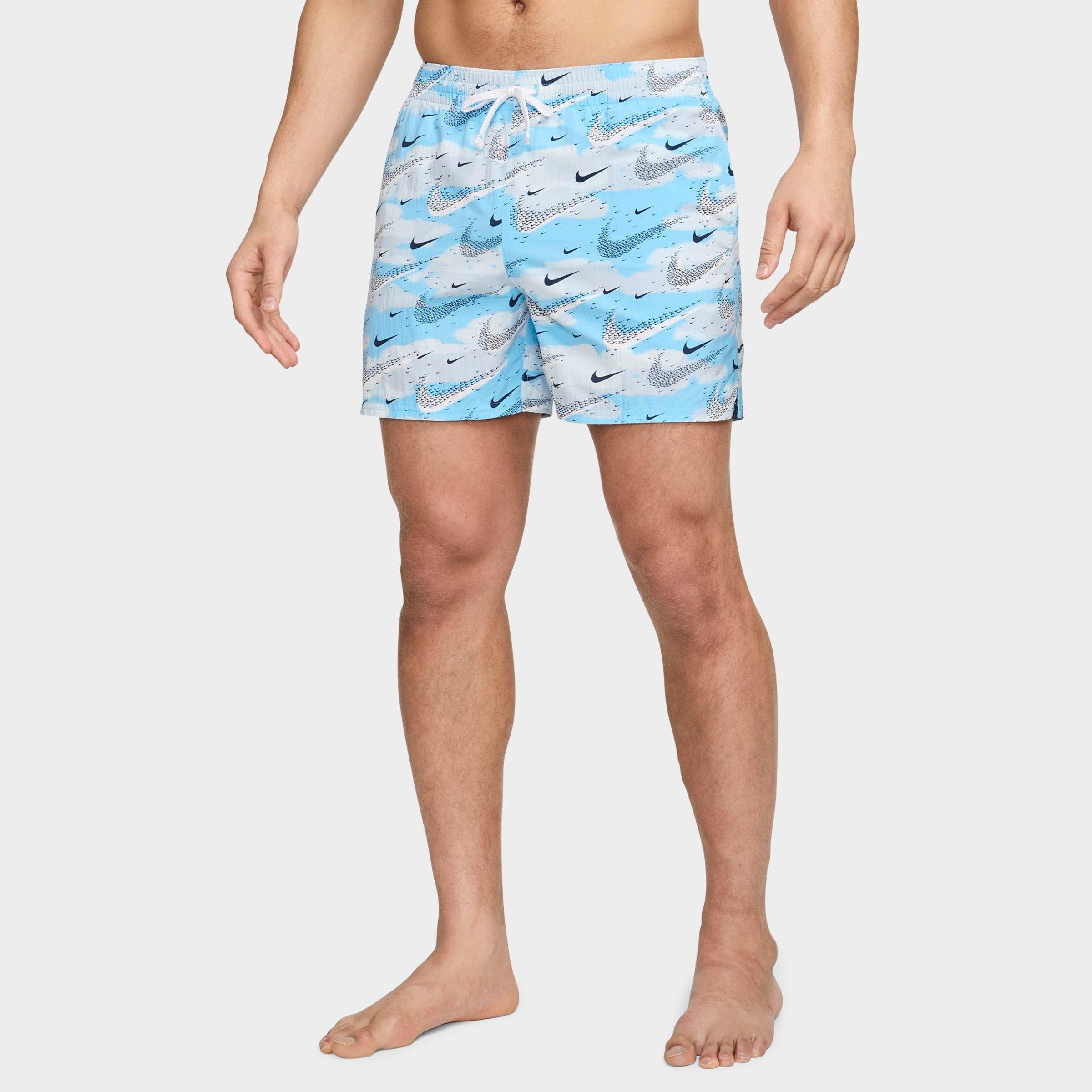 Shop Nike Men's Swim Flock 5 Inch Volley Shorts In Aquarius Blue