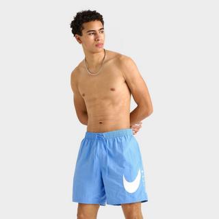 Men's Nike Swim Breaker Swoosh Link Lined Volley Swim Shorts