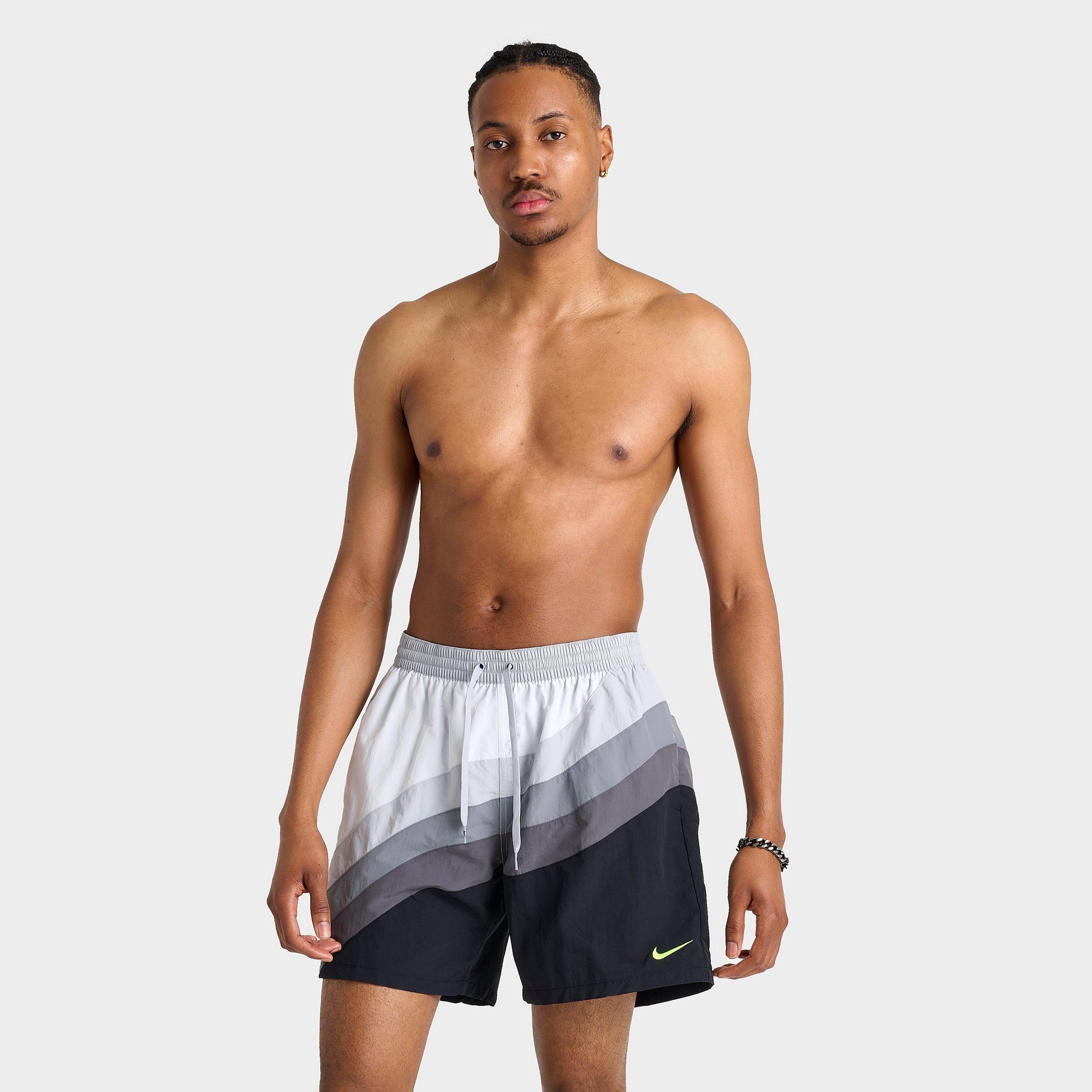 Nike Men's Air Max 95 Swim Shorts in Black/Grey/Volt Size: Small