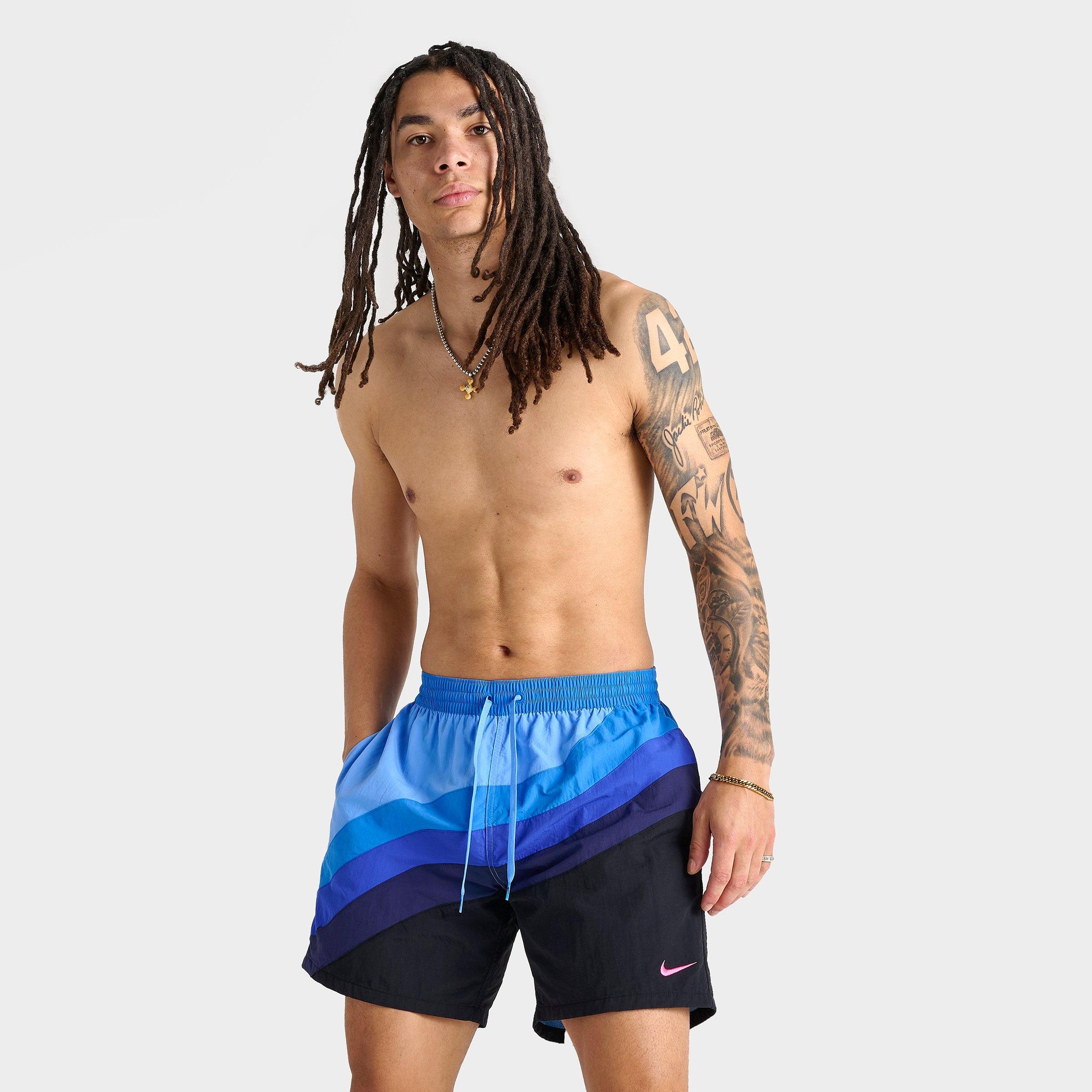 Nike Men's Air Max 95 Swim Shorts in Blue/Black Size Large