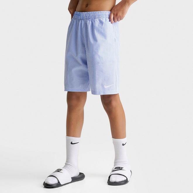 Big Kids' Nike Seersucker Ripple Brief-Lined 7" Volley Swim Shorts