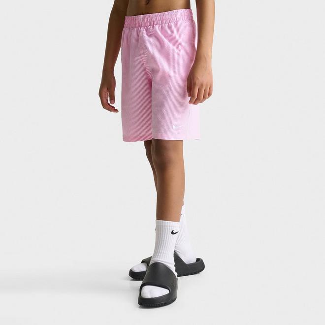 Big Kids' Nike Seersucker Ripple Brief-Lined 7" Volley Swim Shorts