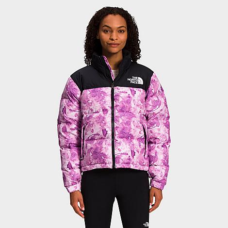 The North Face Inc Women's 1996 Retro Nuptse Jacket In Purple Cactus Flower Tonal Dye Print
