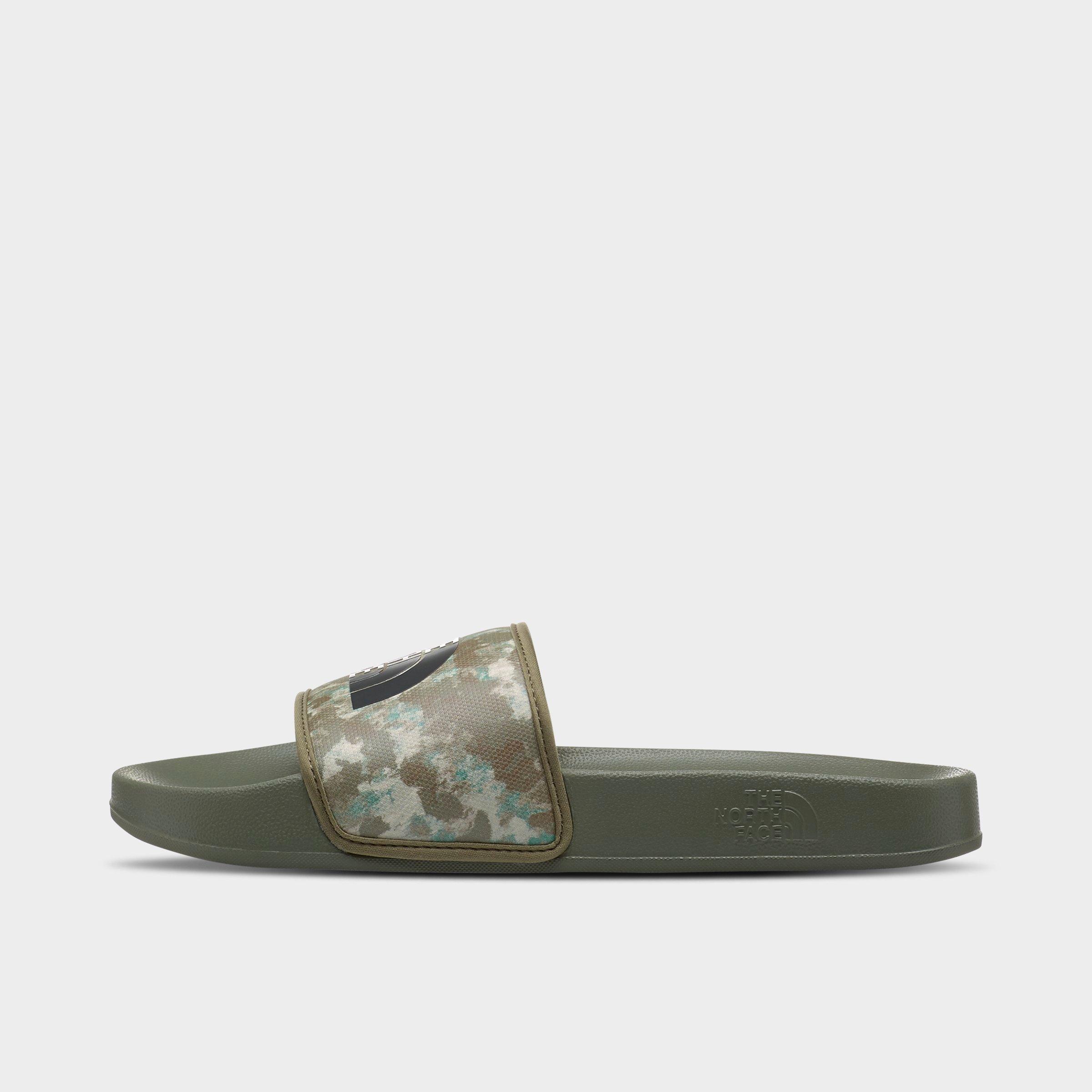 The North Face Men's Base Camp III Slide Sandals in Military Olive Camo Print/Tnf Black Size: 7.0