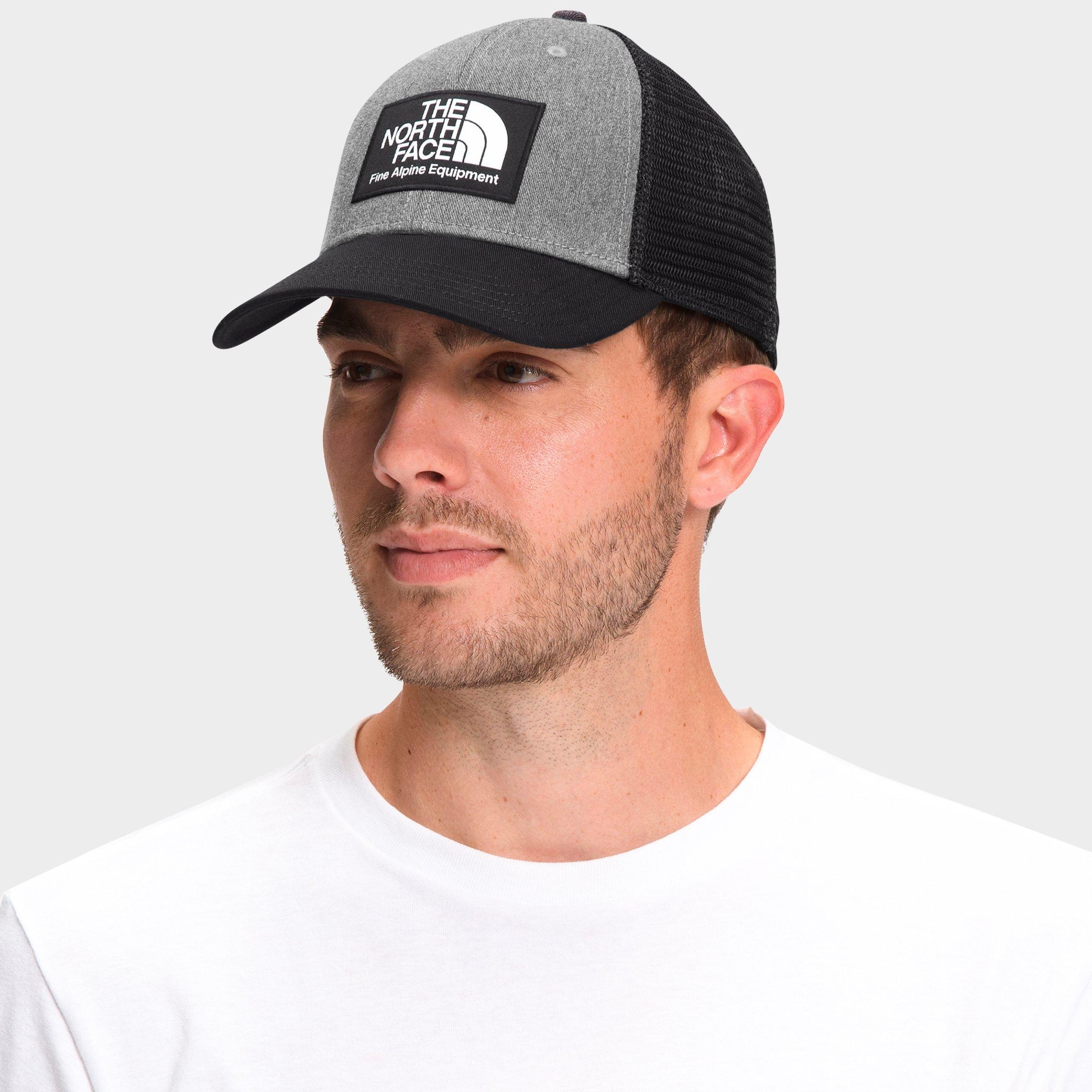 Shop The North Face Inc Mudder Trucker Snapback Hat In Tnf Black/tnf Medium Grey Heather