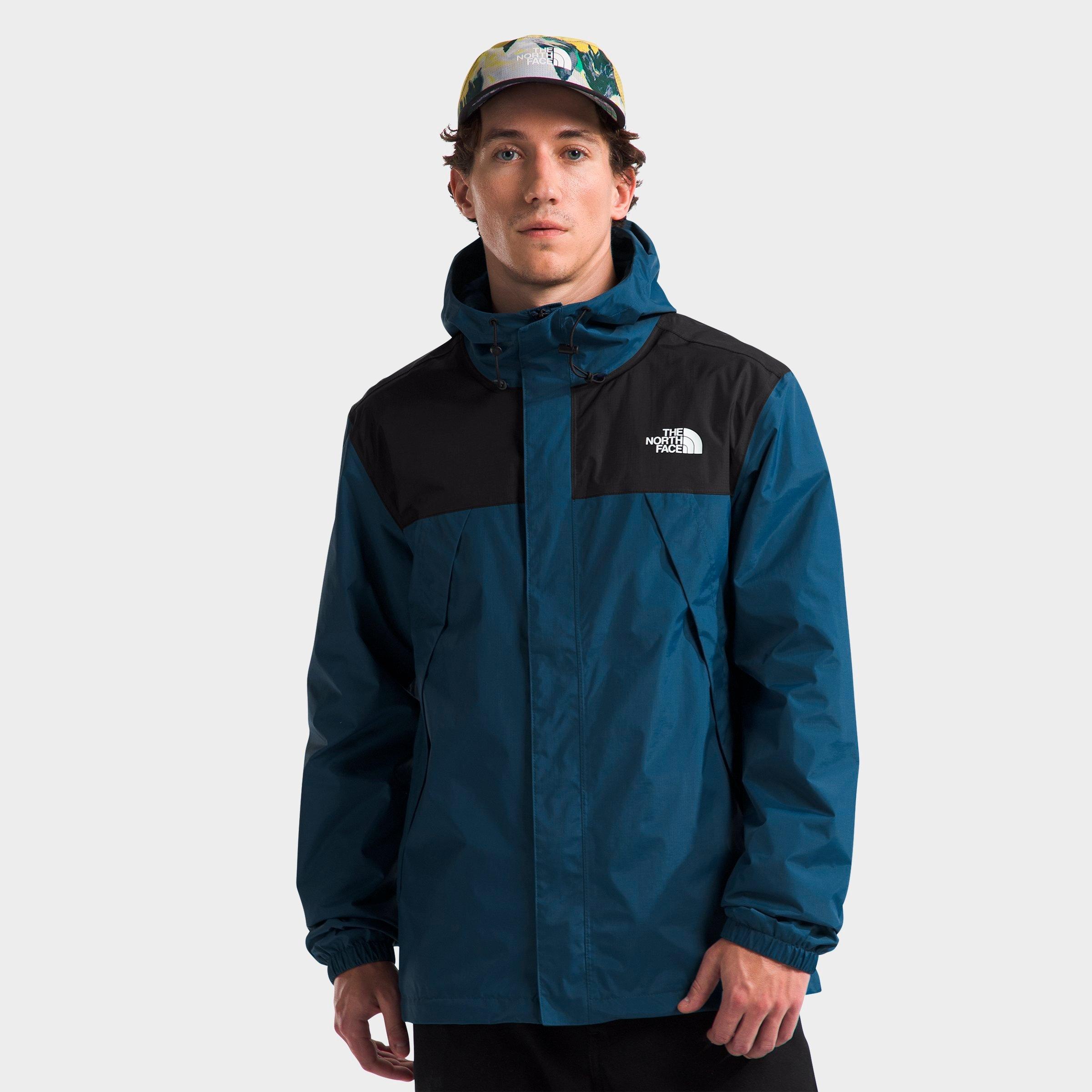 The North Face Men's Antora Waterproof Full-Zip Jacket in Shady Blue/TNF Black Size: Small