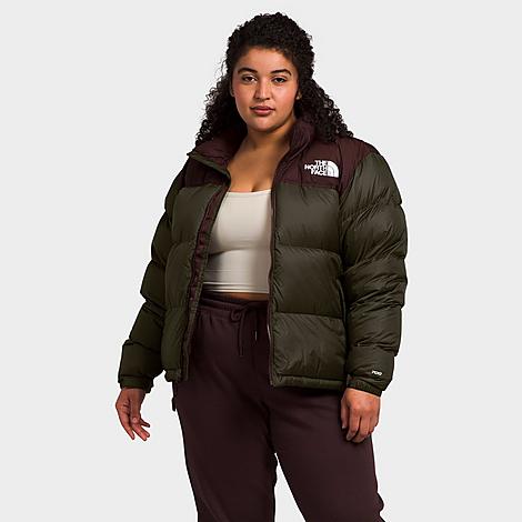 The North Face Inc Women's 1996 Retro Nuptse Jacket (plus Size) In New Taupe Green/coal Brown