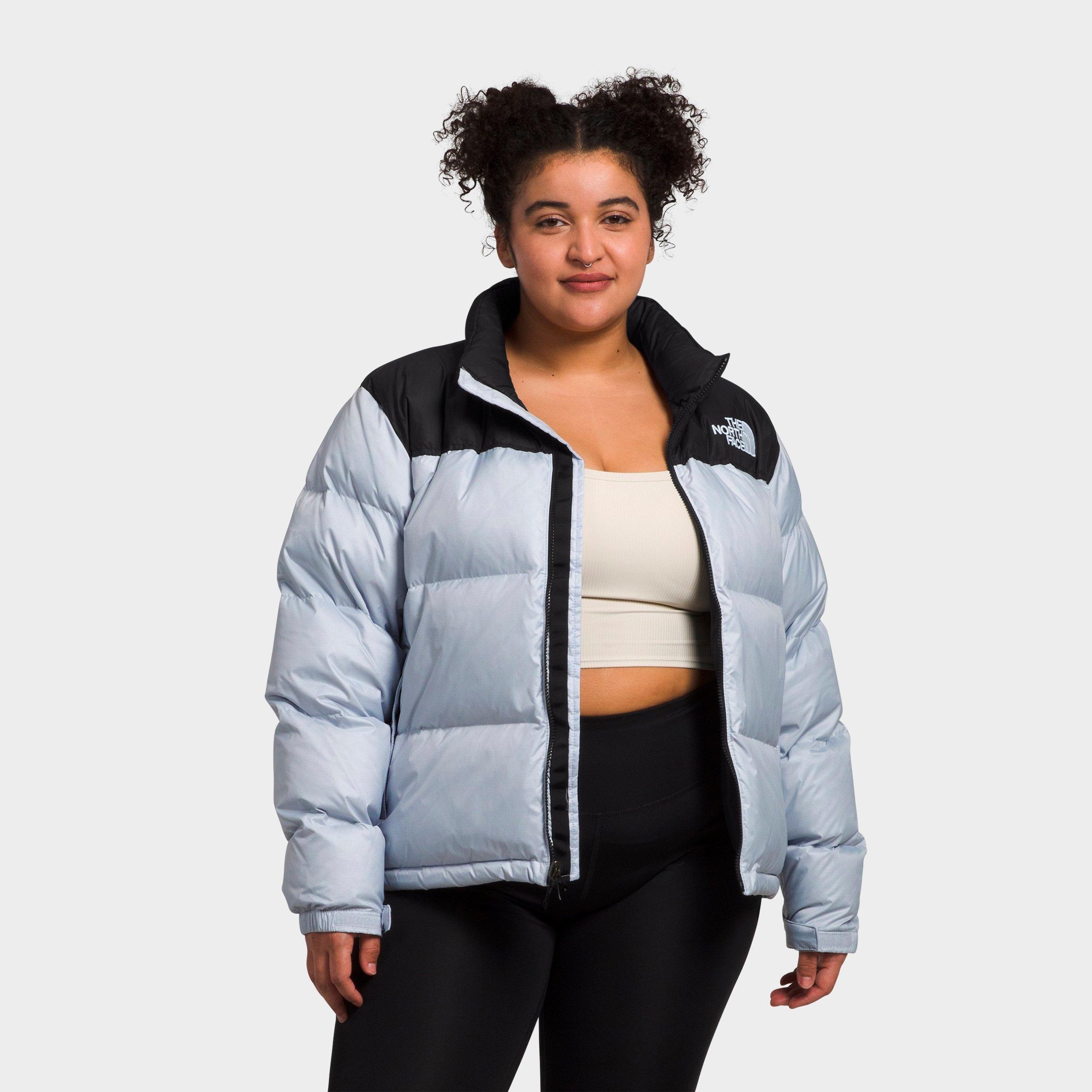 The North Face Inc Women's 1996 Retro Nuptse Jacket (plus Size) In Dusty Periwinkle/tnf Black