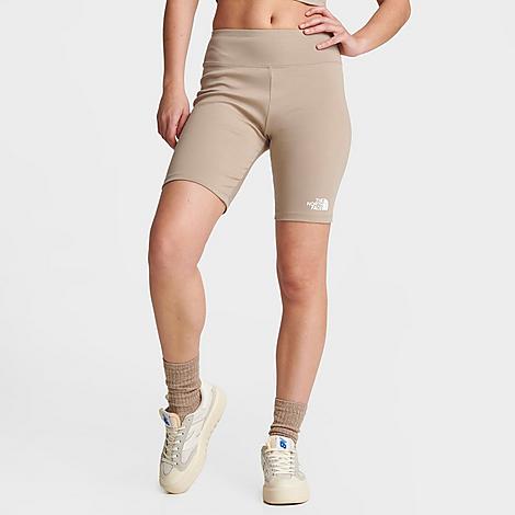 The North Face Inc Women's Logo Biker Shorts In Flax