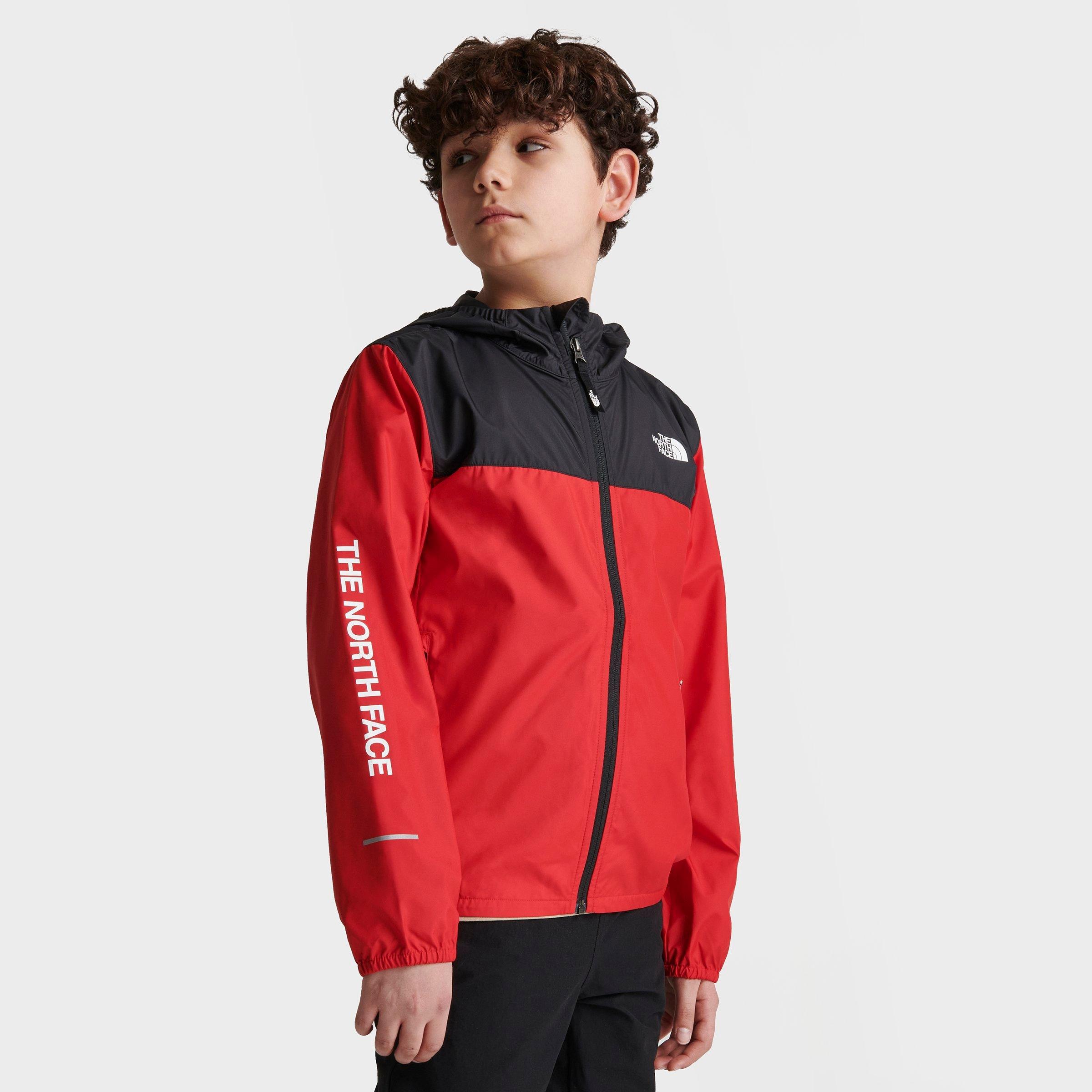 The North Face Kids Inc Boys Reactor Wind Jacket In Red black