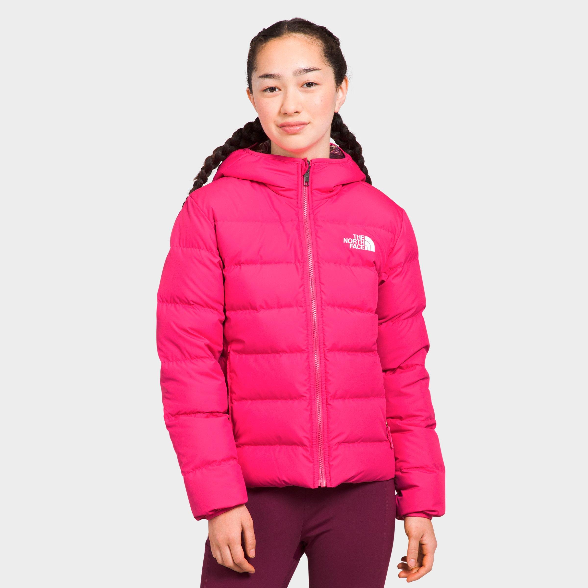 The North Face Kids' Big Girls Reversible North Down Jacket In Pink