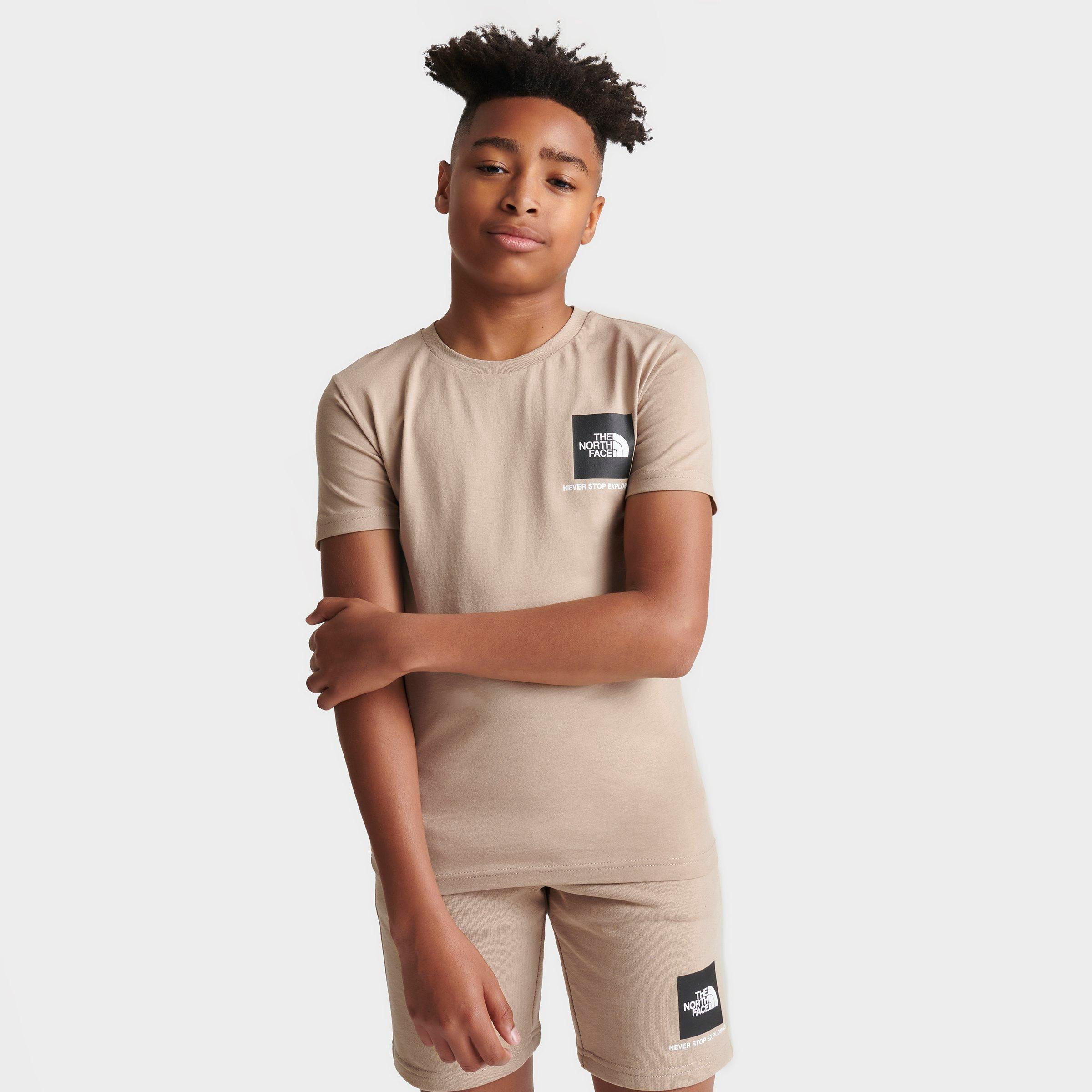 The North Face Inc Kids' Small Box Logo T-shirt In Flax | ModeSens