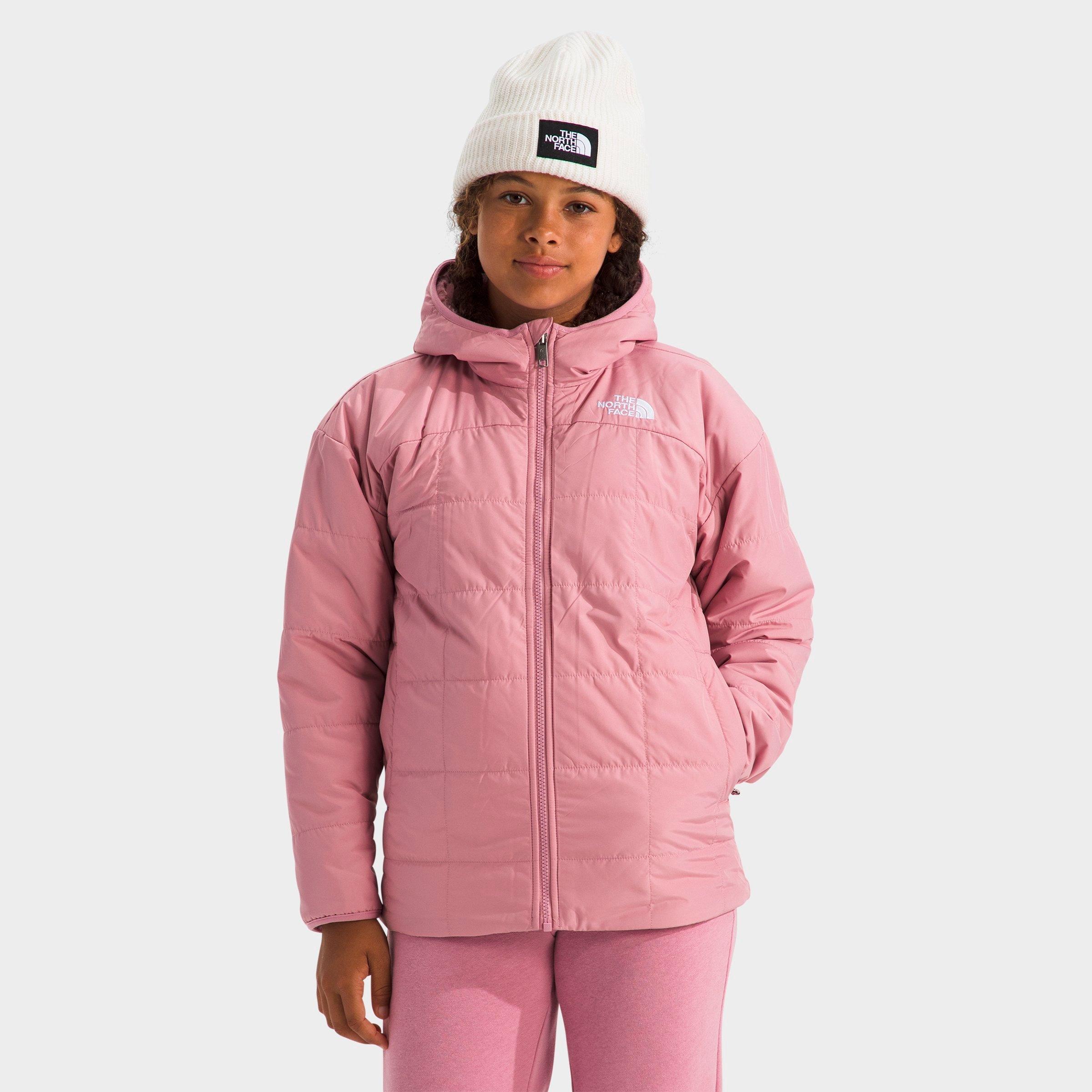 The North Face Girls' Big Kids Reversible Shasta Short Parka Jacket in Mauve Size: XS