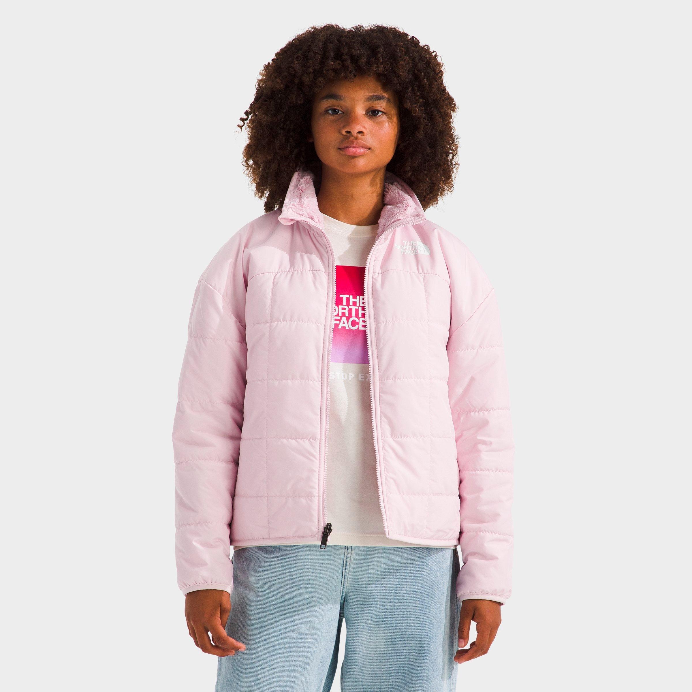 The North Face Girls' Big Kids Shasta Reversible Full-Zip Jacket in Pale Blossom Size: XS