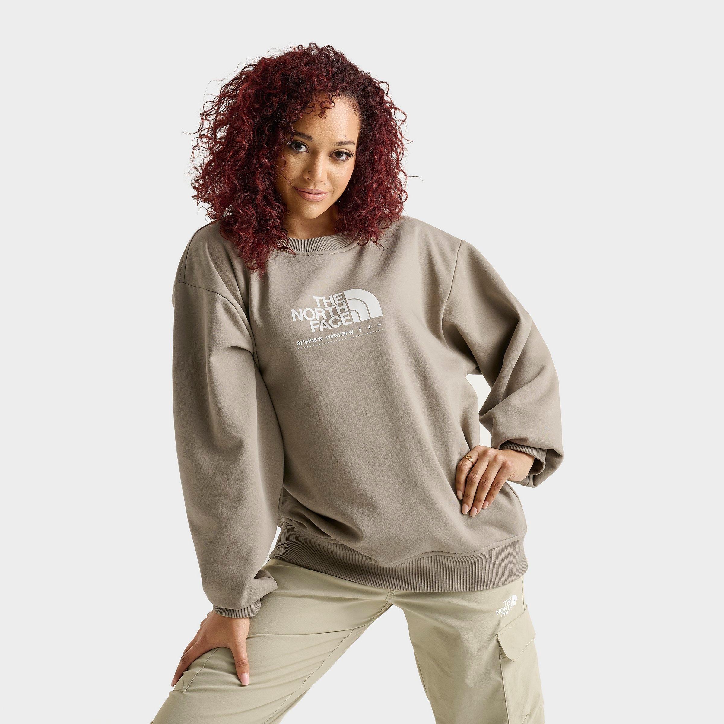 The North Face Inc Women's Oversized Crewneck Sweatshirt in Grey/Cavern Grey Size Large Fleece