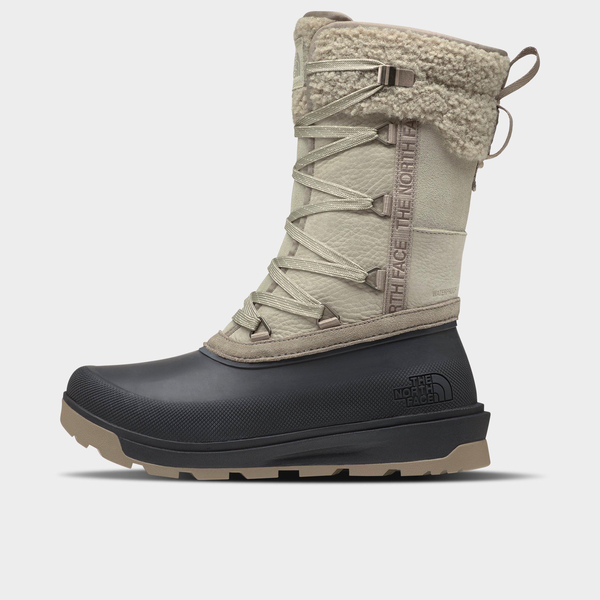 The North Face Women's Shellista VI Mid Waterproof Boots in Clay Grey/Tnf Black Size: 5.0