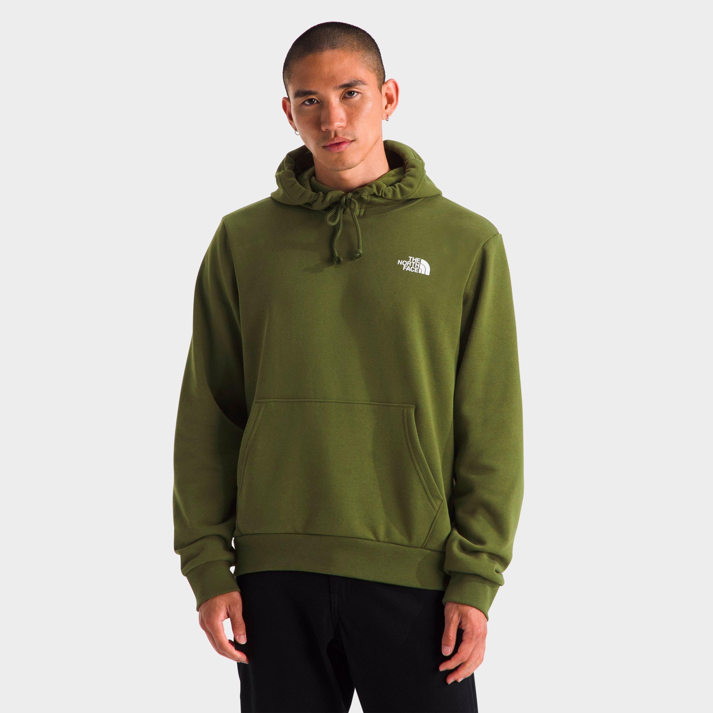 The North Face Men's Evolution Box Camo Fill Pullover Hoodie in Woodland Green Size: XL