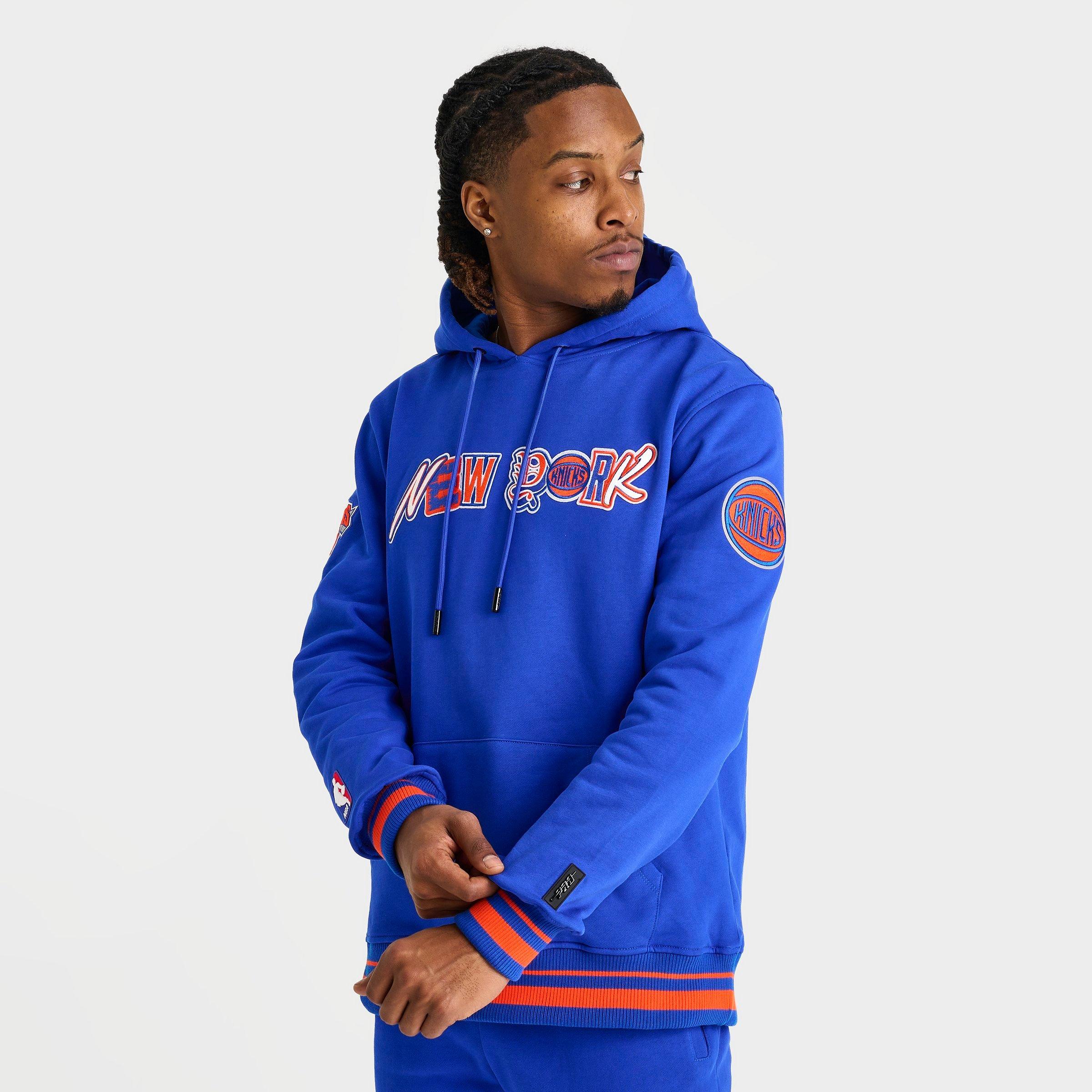 Pro Standard Men's New York Knicks NBA City Ransom Pullover Hoodie in Blue/Royal Blue Size XL Fleece