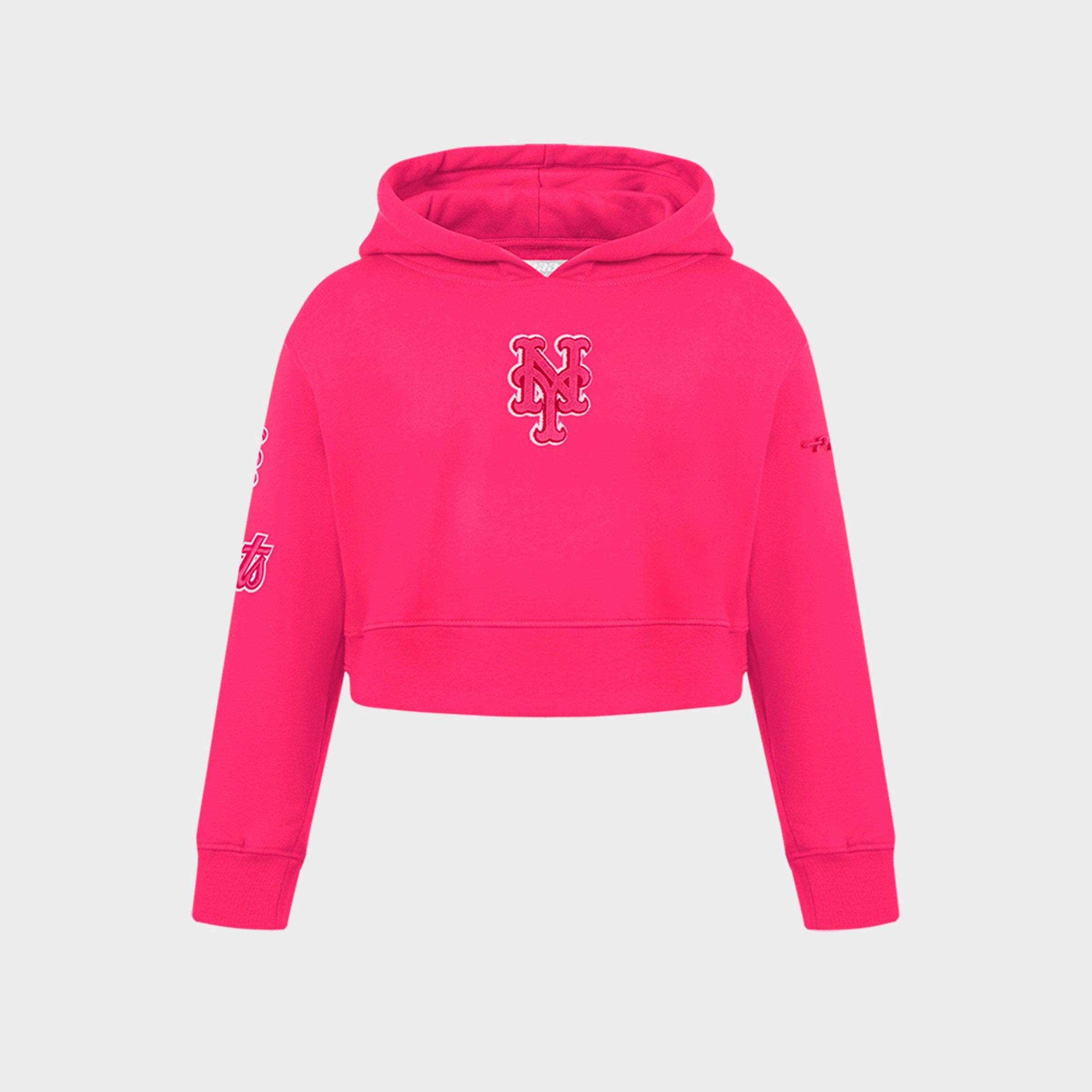 Pro Standard Girls' Big Kids New York Mets MLB Fleece Pullover Hoodie in Beetroot Purple Size: Small