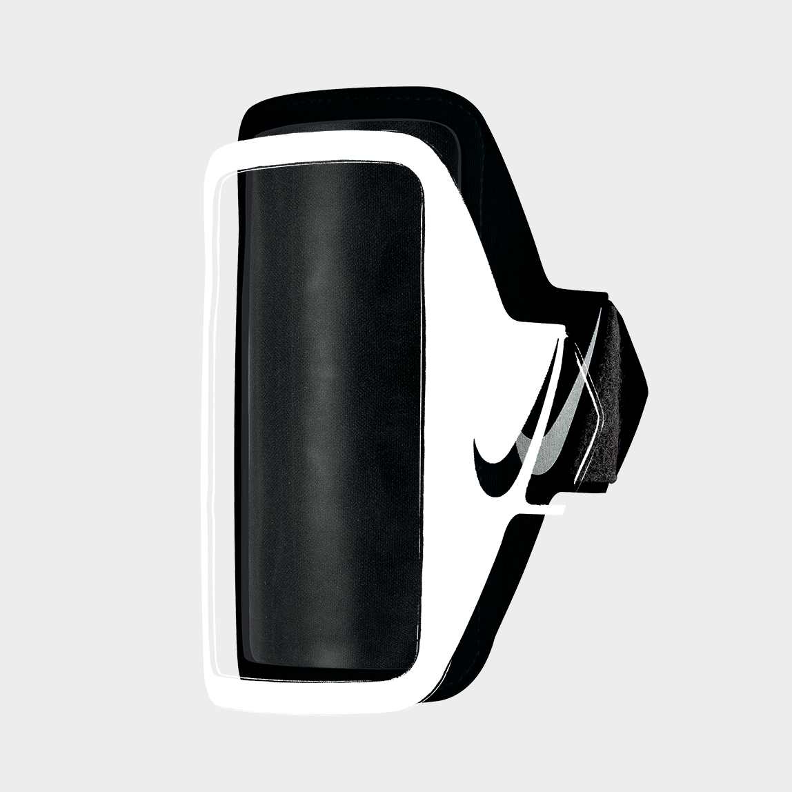 Nike Lean Armband Plus in Black/Silver