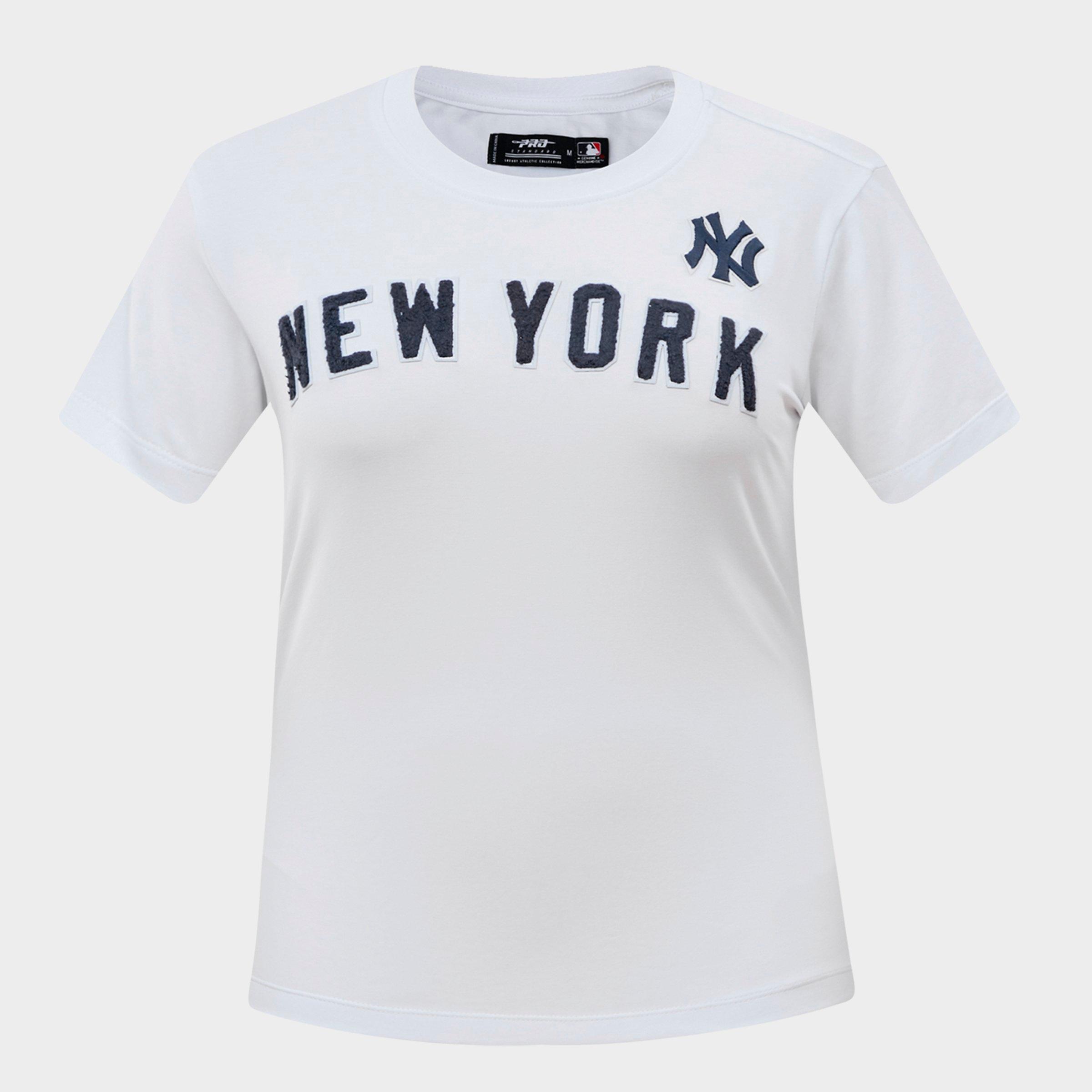 Pro Standard Women's New York Yankees Mlb Classic Single Jersey Slim T-shirt In White