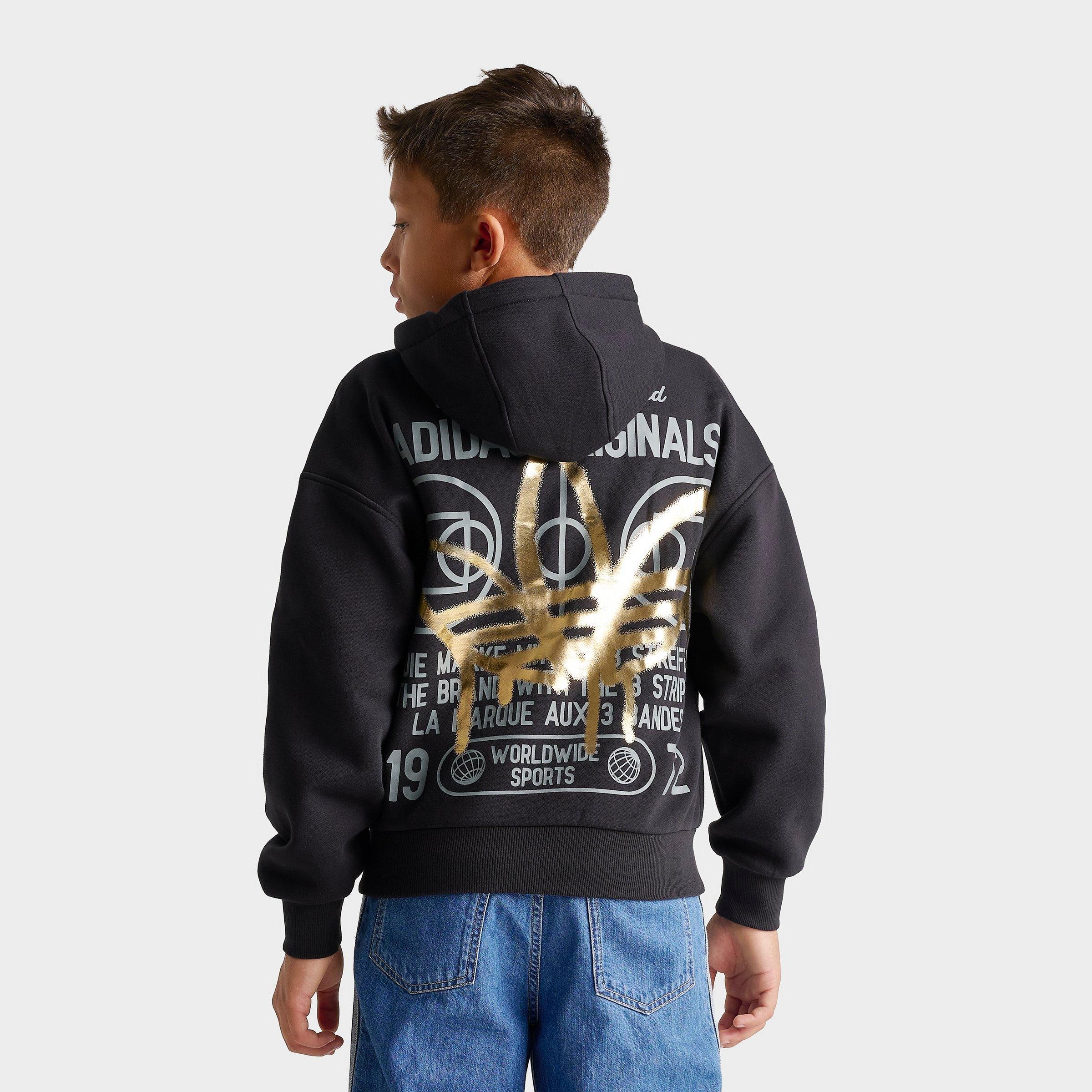 adidas Big Kids Trefoil Graffiti Pullover Hoodie