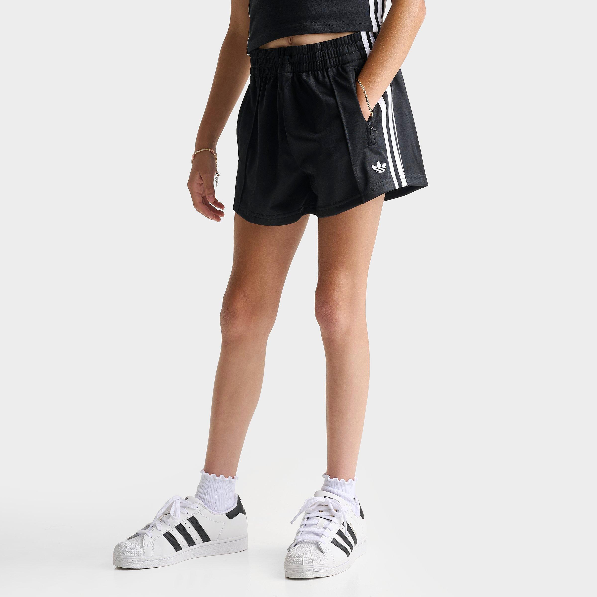 adidas Girls' Big Kids Originals Short Firebird Shorts in Black Size: Large