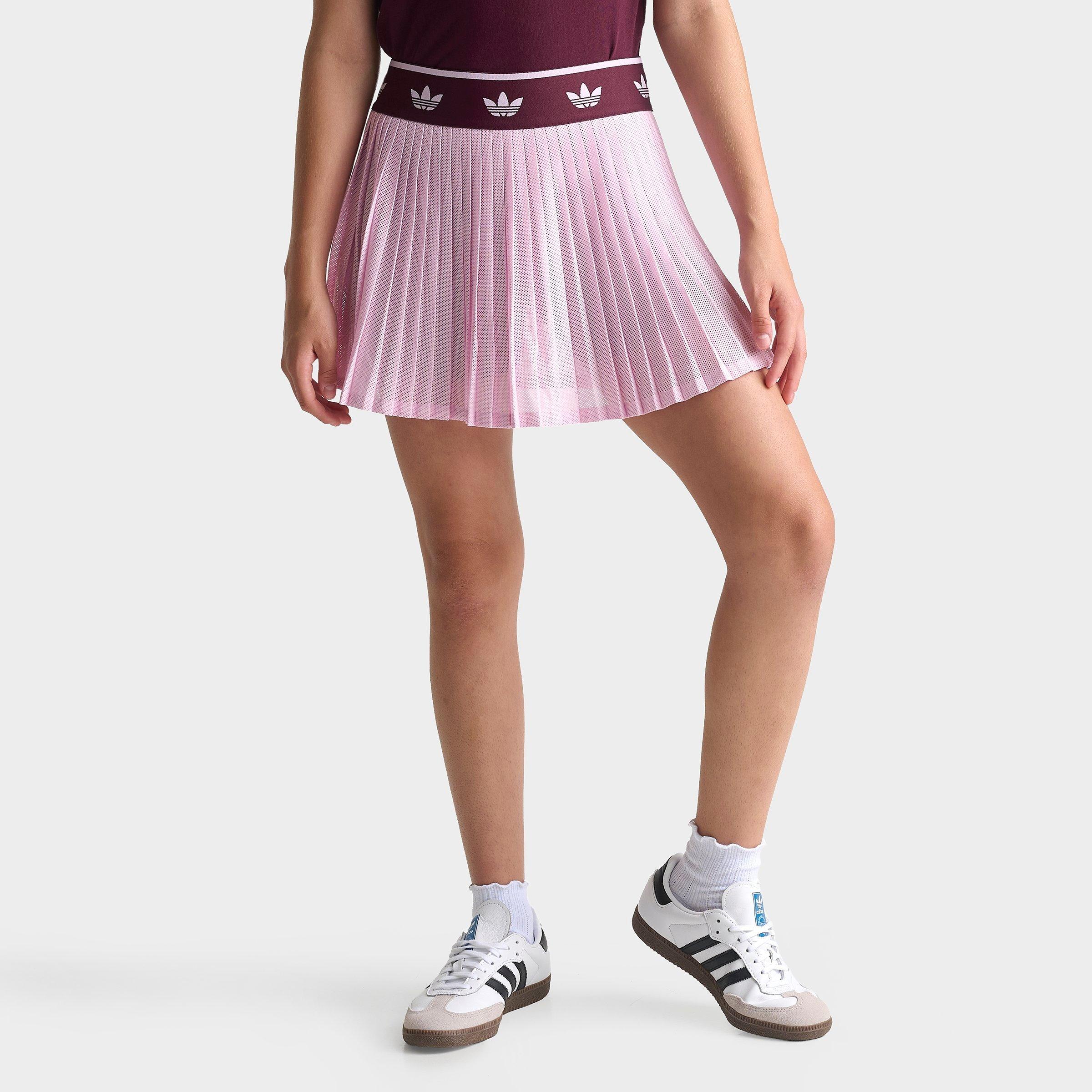 adidas Girls' Big Kids Originals Pleated Skort in Orchid Fusion Size: XL