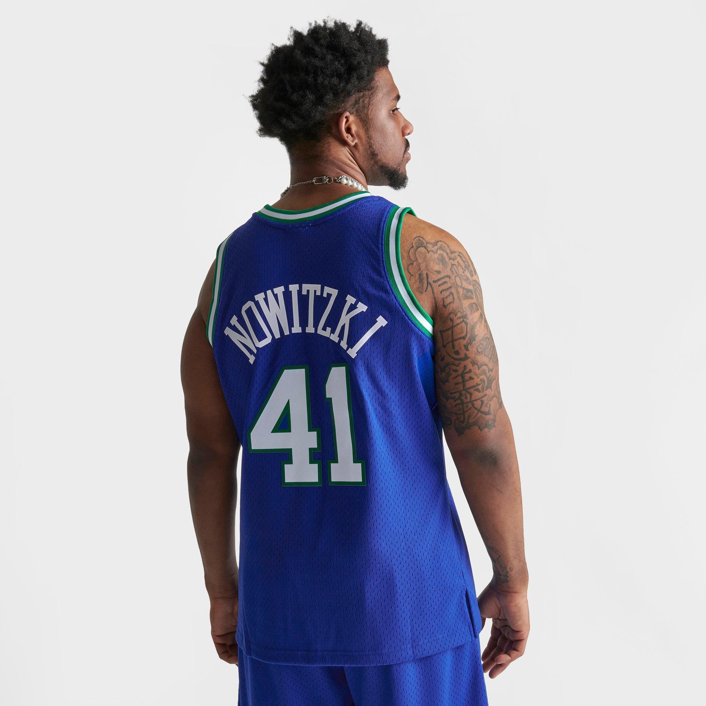 Men's Dallas Mavericks Dirk Nowitzki Mitchell & Ness Blue/Green