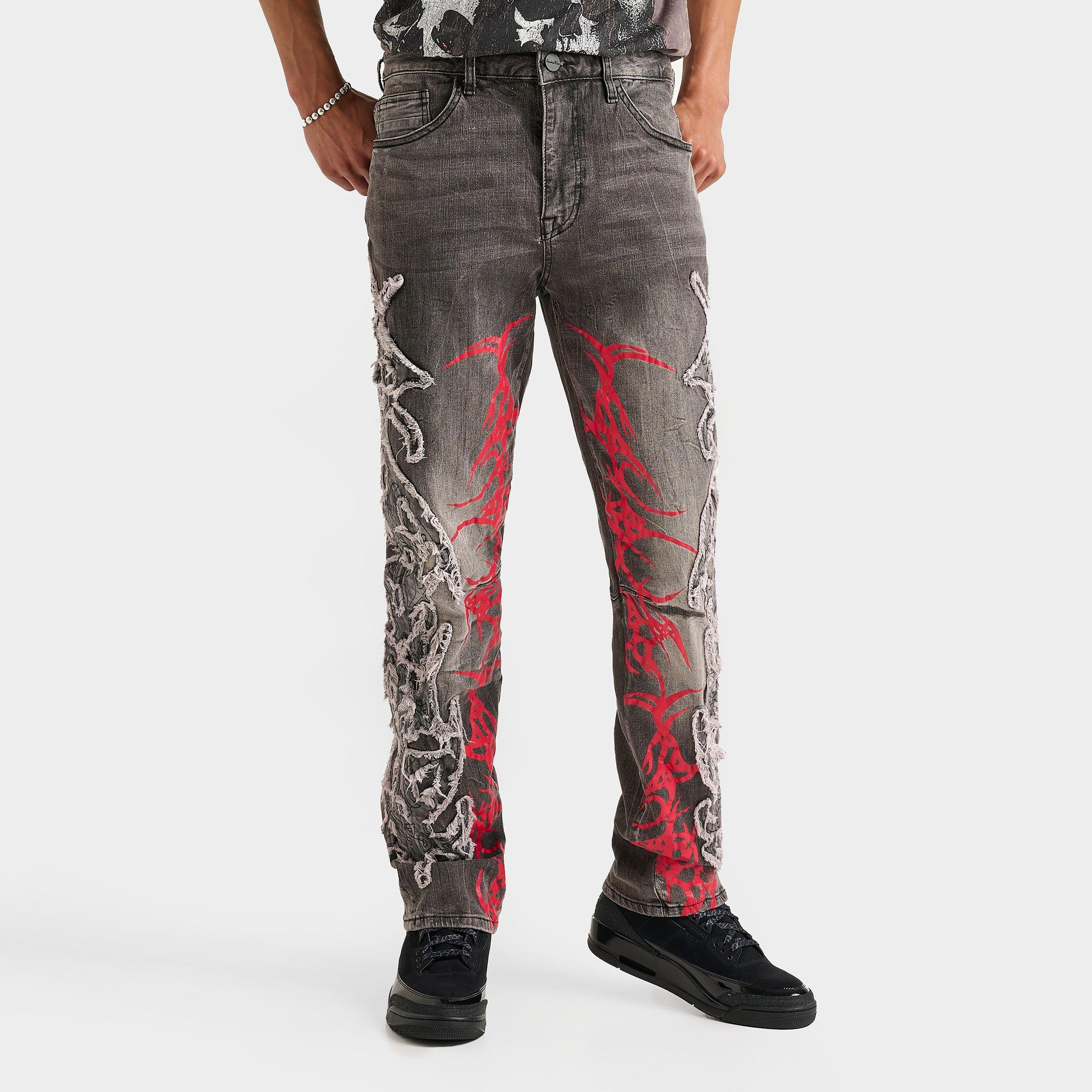 Supply & Demand Men's Smoke Rise Dystopia Straight Denim Jeans in Shibuya Black Size: 30