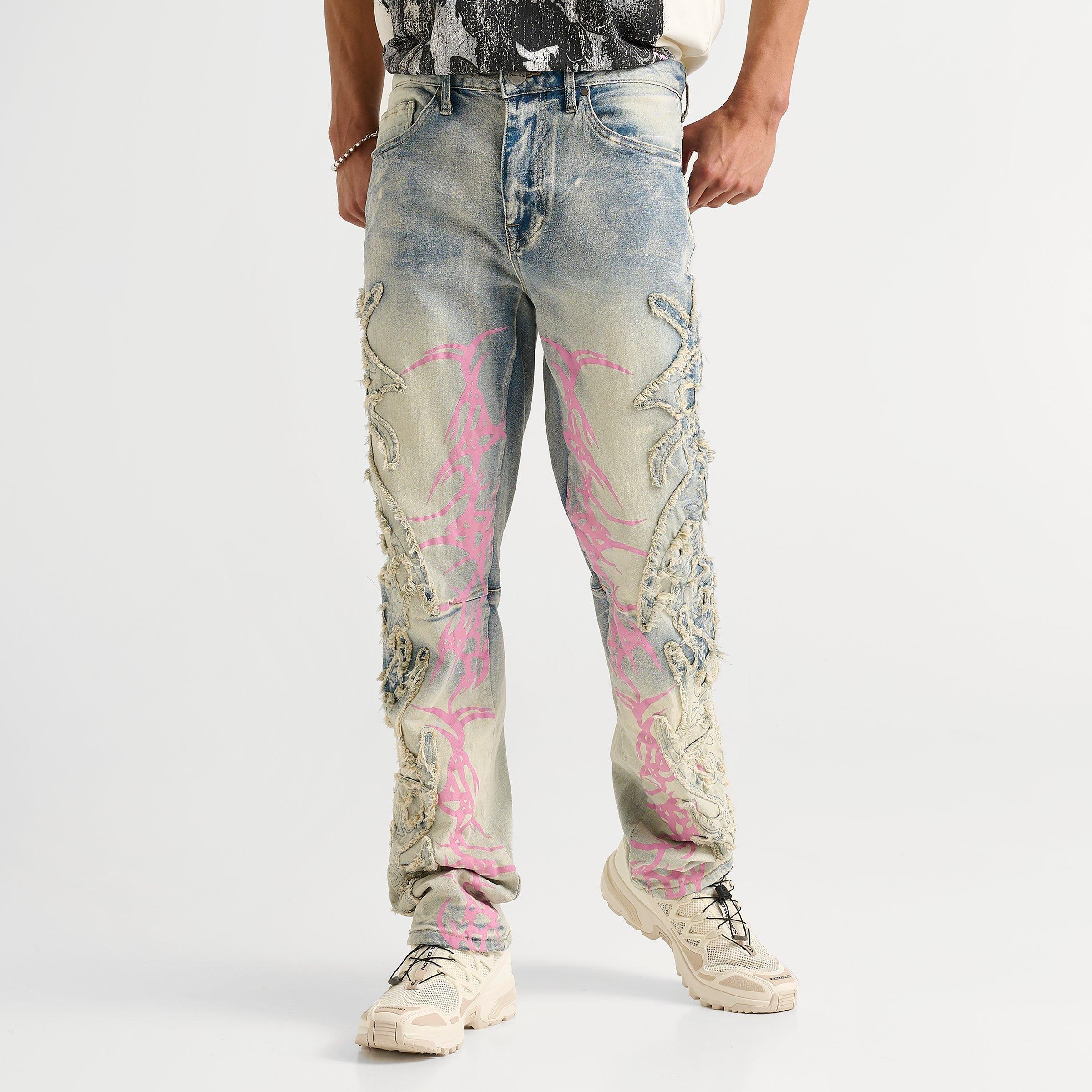Supply & Demand Men's Smoke Rise Dystopia Straight Denim Jeans in Ombre Blue Size: 30