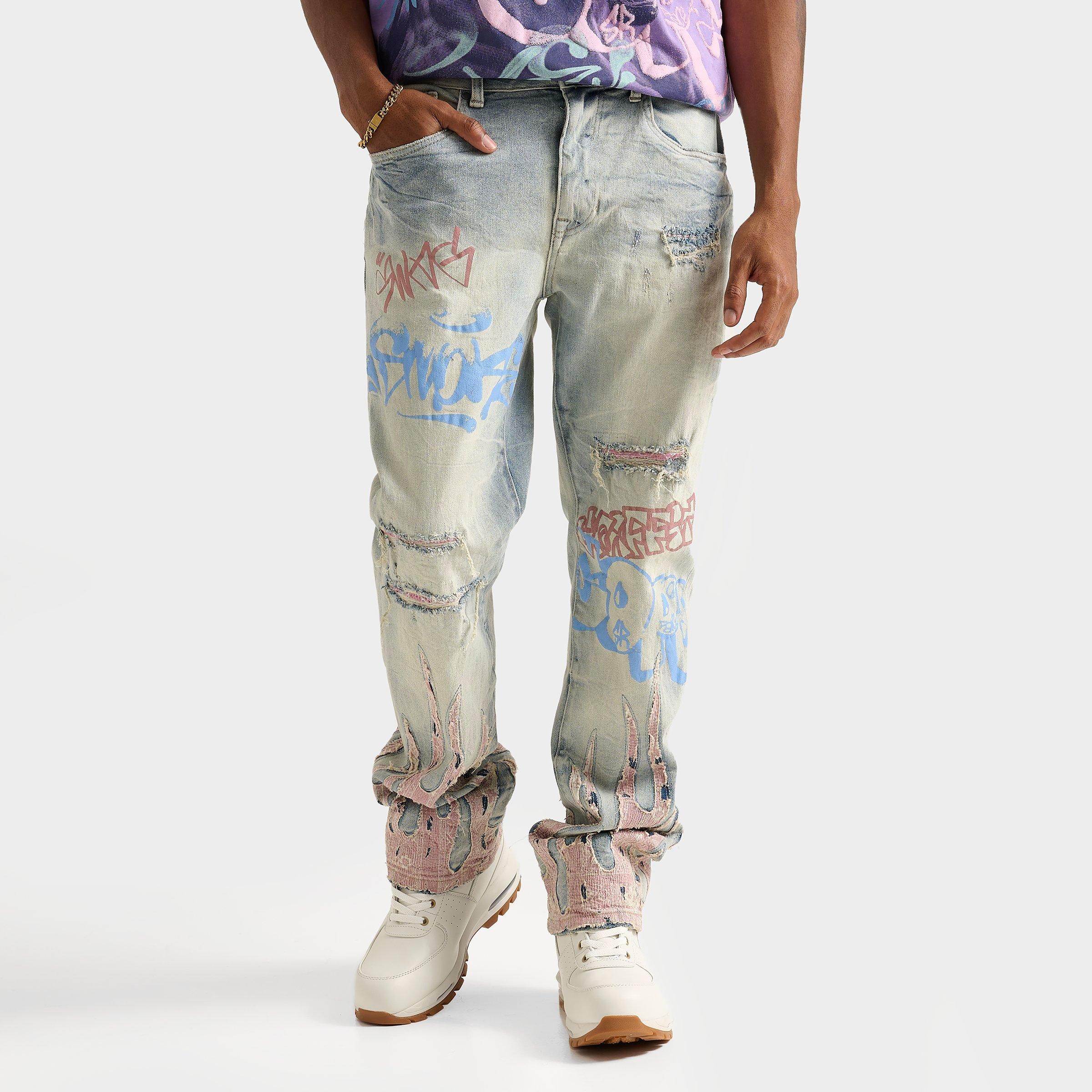 Supply & Demand Men's Smoke Rise Dystopia Straight Denim Jeans in Mechanical Blue Size: 30