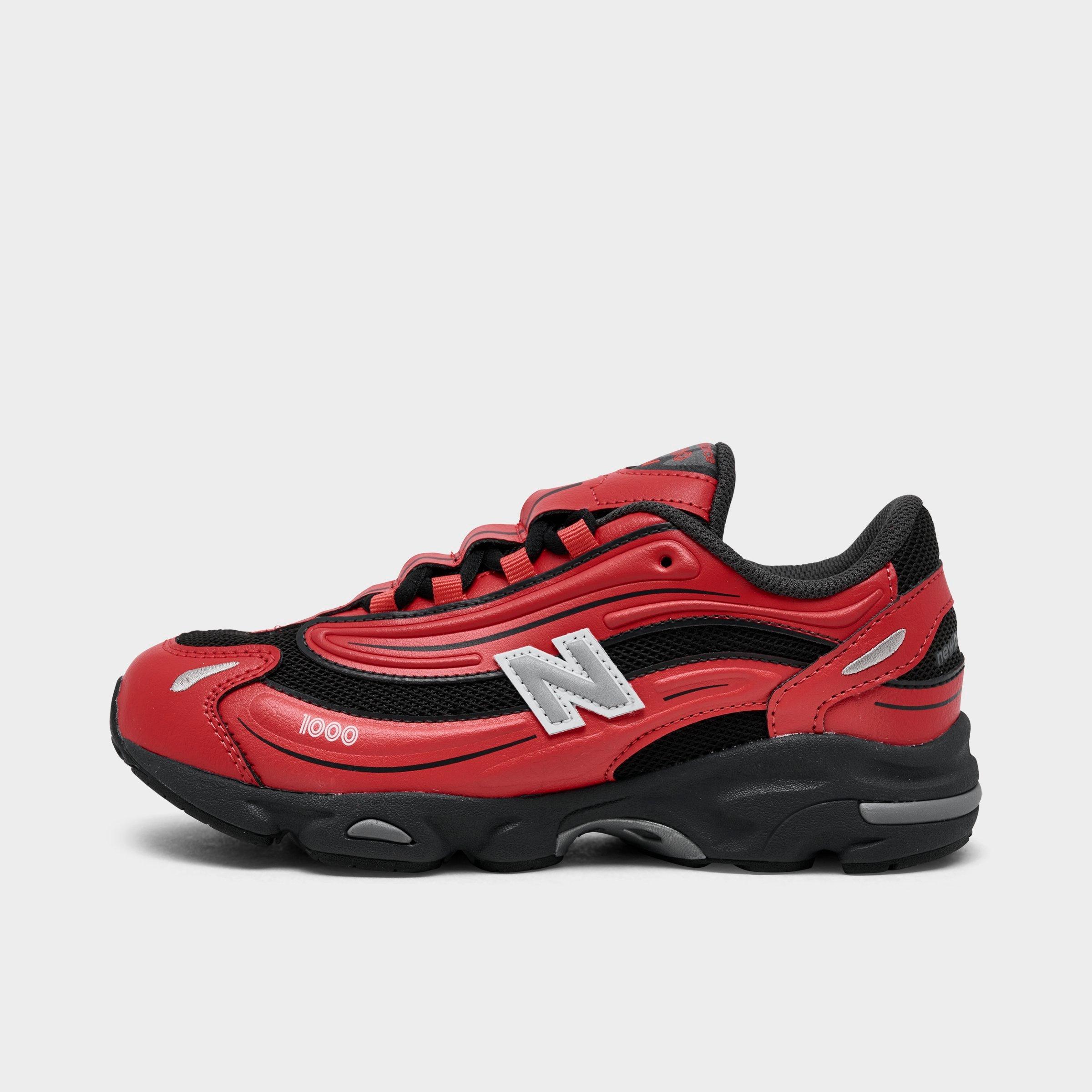 New Balance Little Kids' 1000 Casual Shoes in Red/Blast Red Size 1.5 Leather/Nylon/Suede