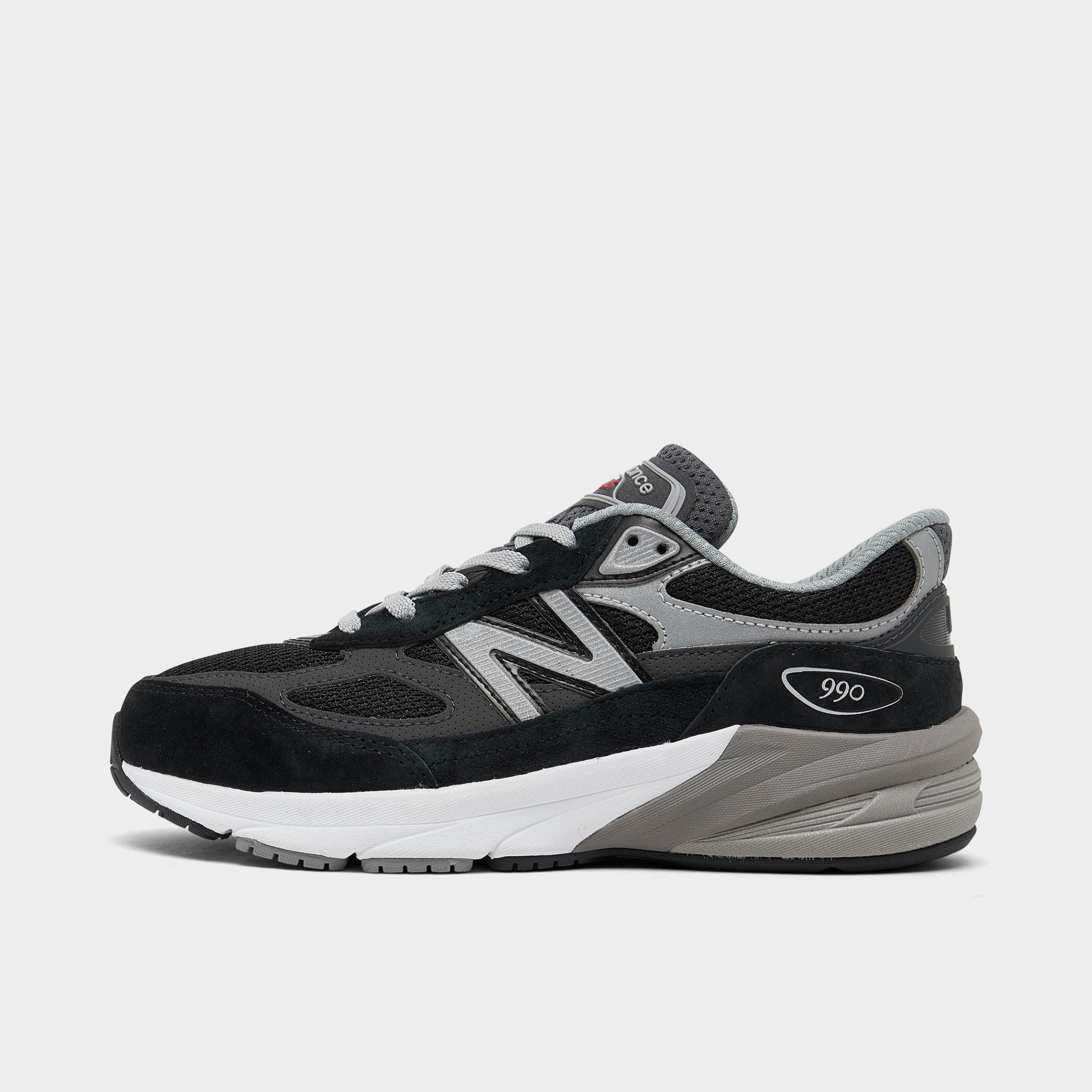 New Balance 990 V6 Leather & Mesh Sneakers In Black/silver