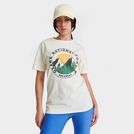 Graphic Tees Women's Ozarks Forest T-shirt In Off White