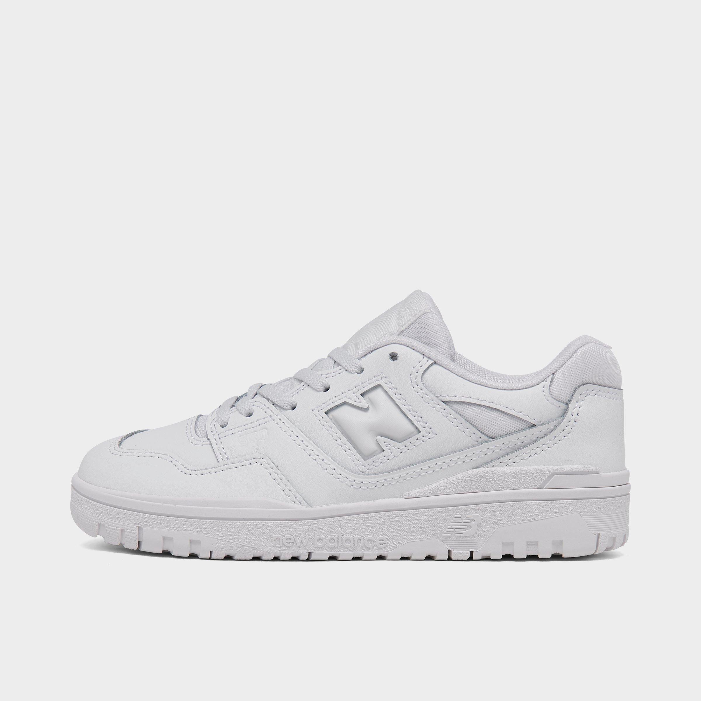 New Balance 550 Bungee Lace-up Sneakers In White/white