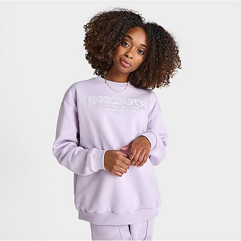 Shop Supply And Demand Pink Soda Sport Women's Fuse Crewneck Sweatshirt In Lavender