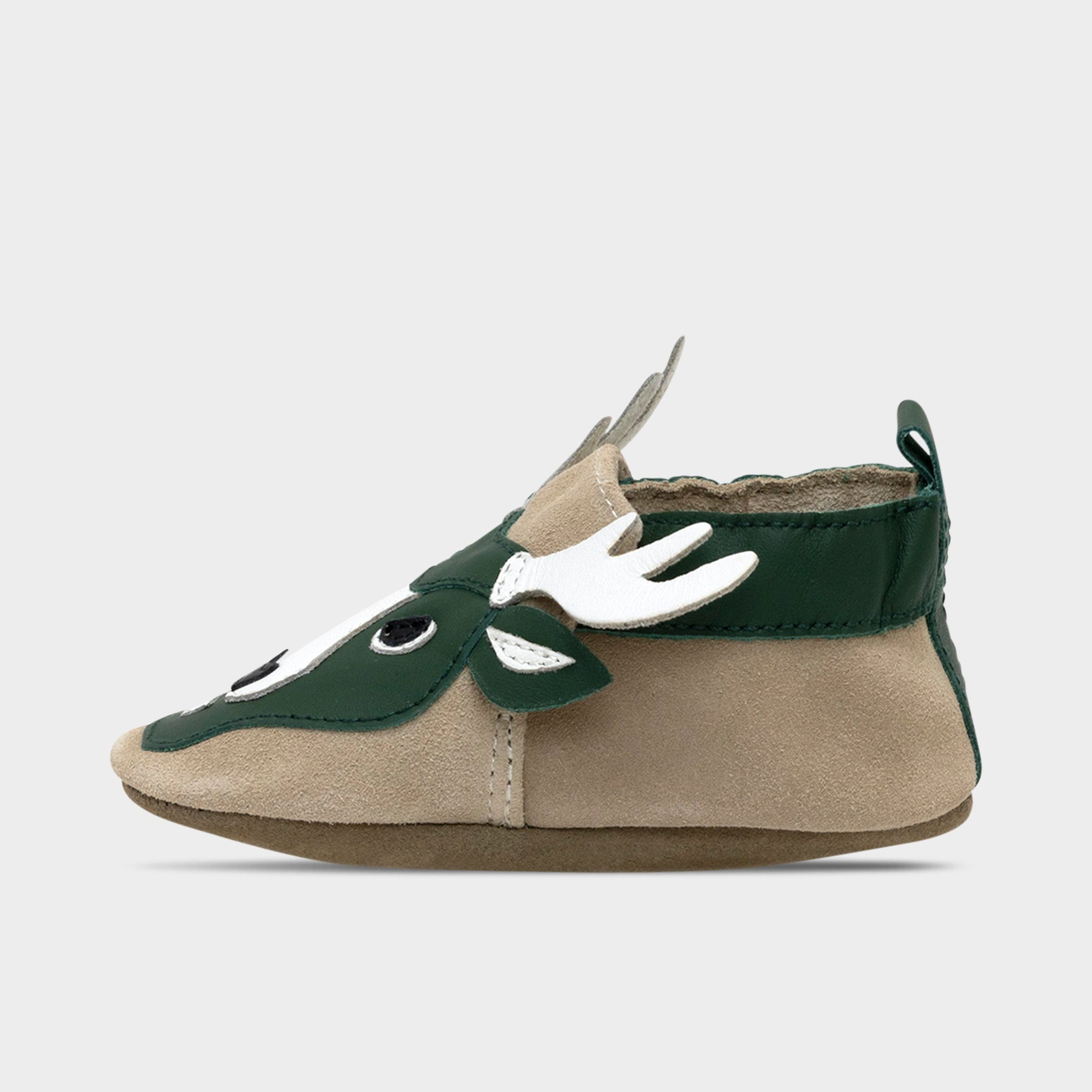 Robeez Infant Milwaukee Bucks NBA Fear The Deer Soft Sole Casual Shoes