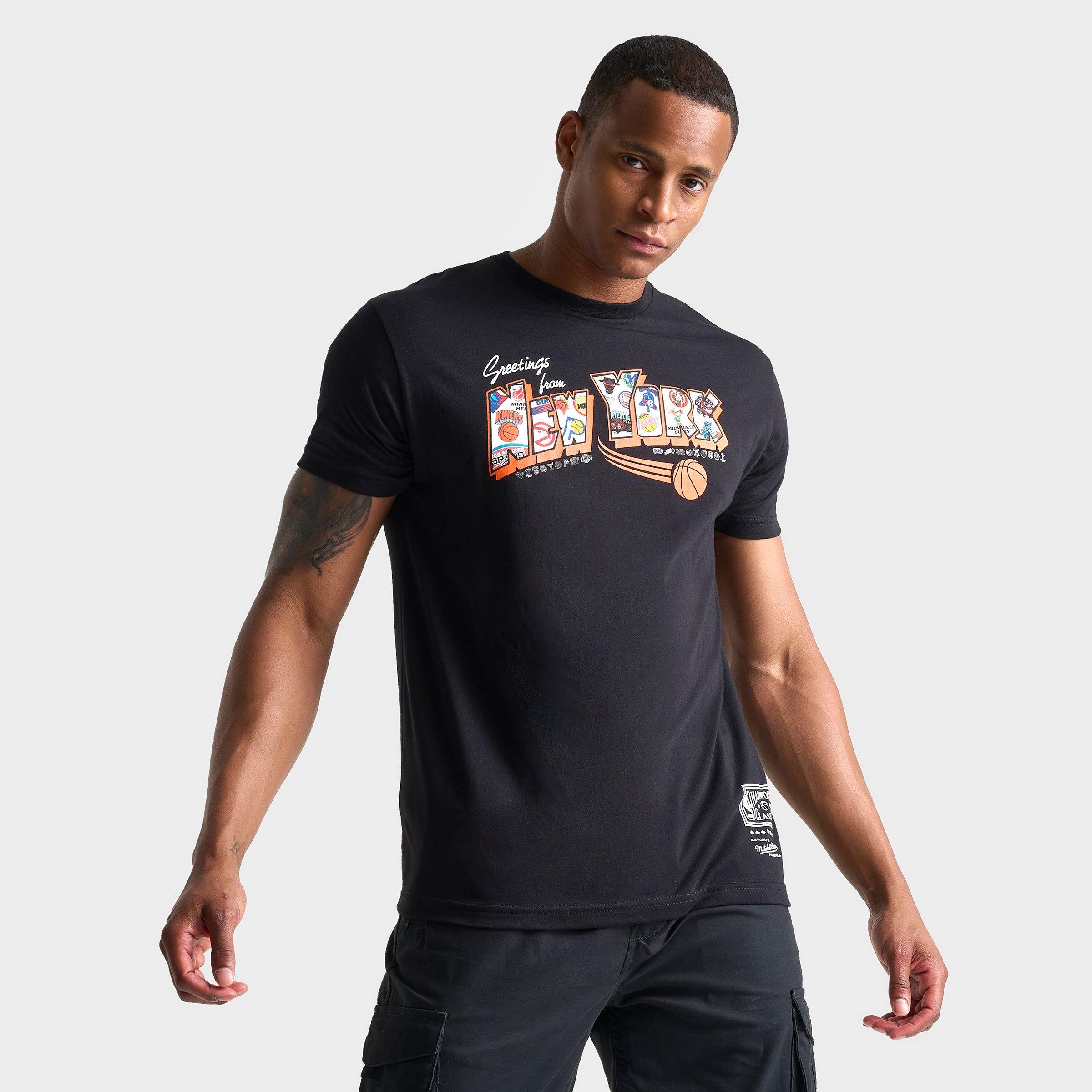 Mitchell And Ness Men's Nba New York Knicks Greetings T-shirt In Black