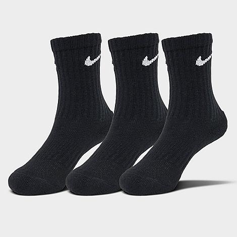 Nike Little Kids' Basic Crew Socks (3-pack) In Black