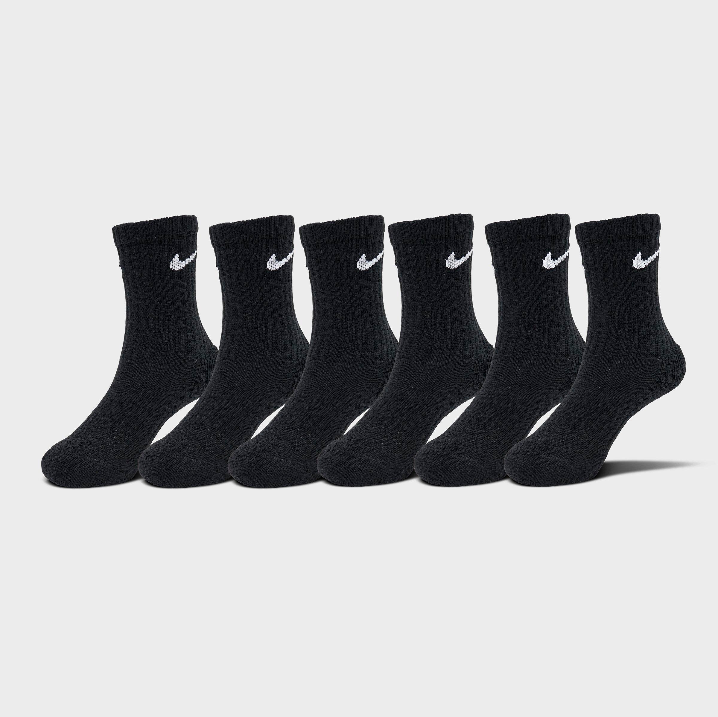 Nike Little Kids' Basic Crew Socks (3-pack) In Black