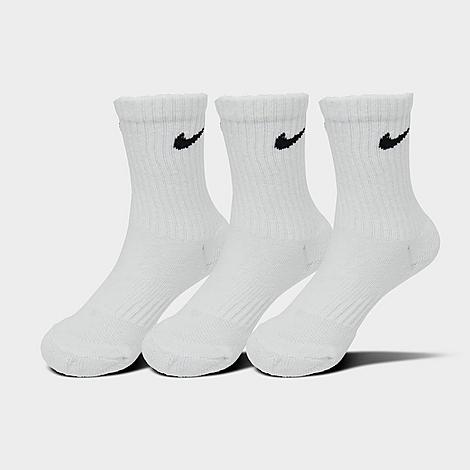 Nike Little Kids' Basic Crew Socks (3-pack) In White