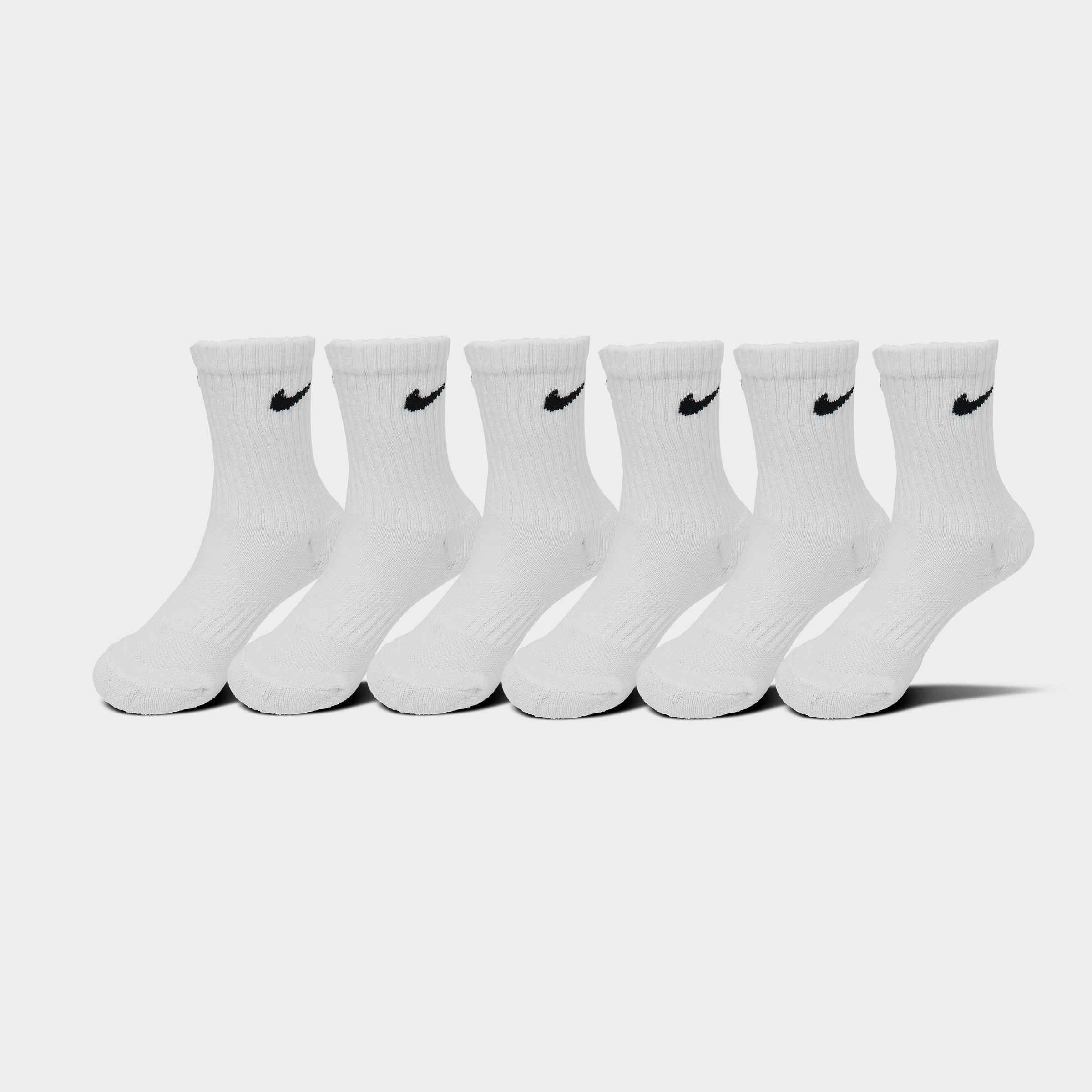 Nike Kids' Toddler Dri-fit Crew Socks (6-pack) In White