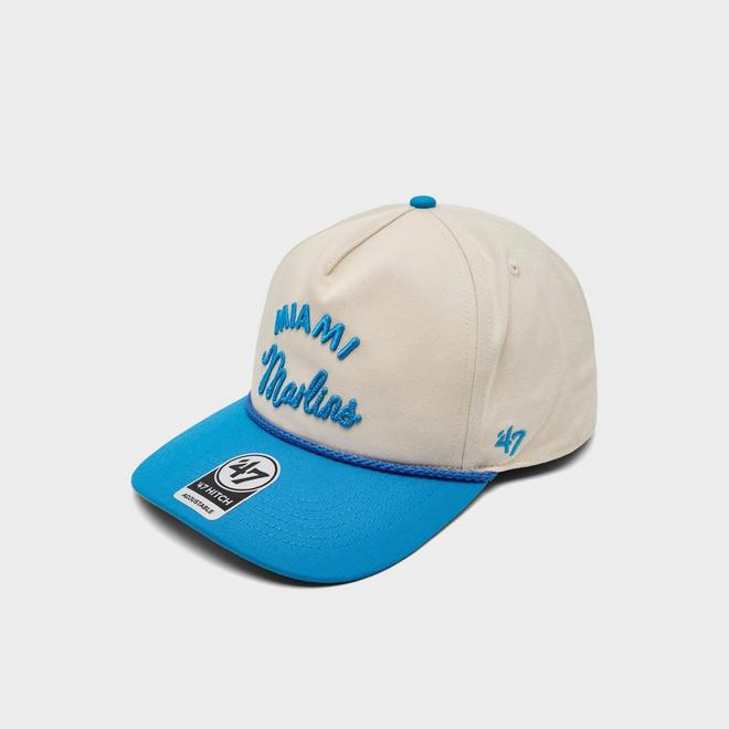 '47 Miami Marlins MLB Rope Script Hitch Snapback Hat