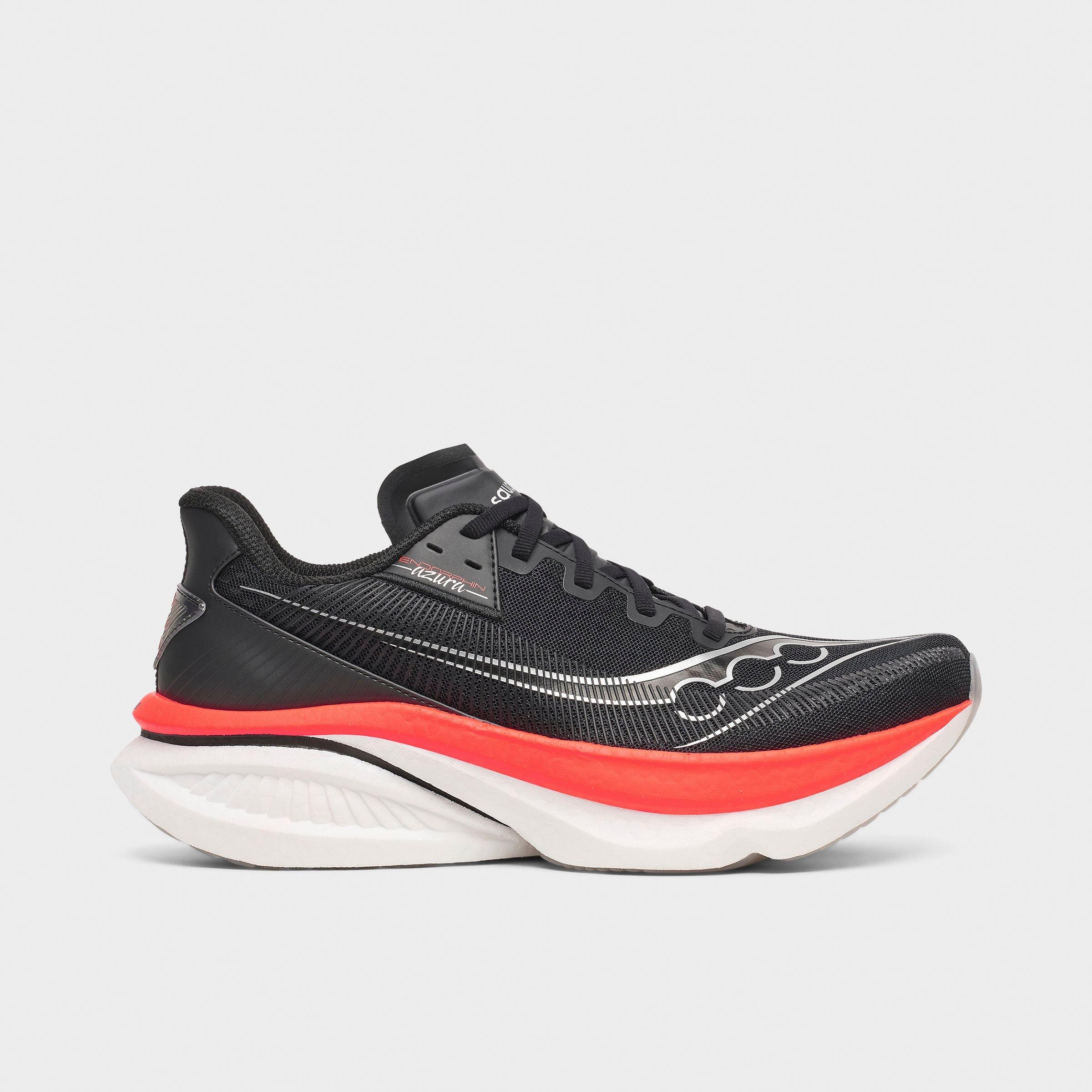 Saucony Men's Endorphin Azura Running Shoes in Black/Vizi Red Size: 8.0